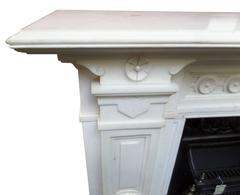 19th Century Regency Grand Statuary Marble Fireplace Chimney piece