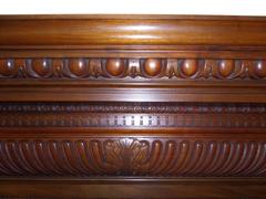 19th Century Regency / Early Victorian Walnut & Mahogany  Fireplace Surround