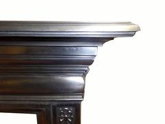 20th Century 1901 Edwardian Burnished Cast Iron Mantel Fireplace Surround