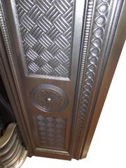 Late 19th Century Arts and Craft Burnished Cast Iron Fireplace Insert