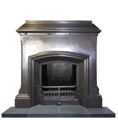 Mid 20th Century Art Deco Vintage 1930s Burnished Fireplace