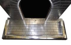 1930s Vintage Art Deco Semi Polished Cast Iron Fireplace Insert,