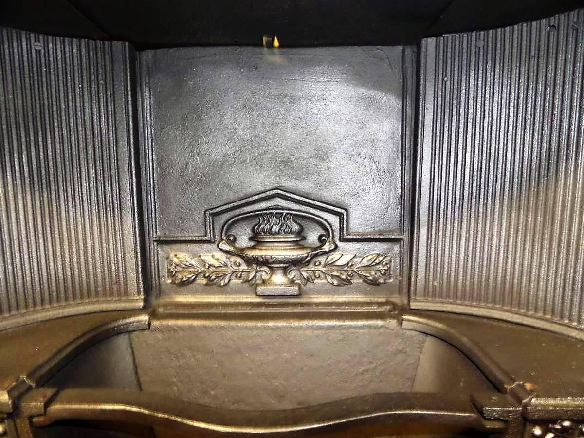Blackened 19th Century Georgian - Regency Hob Grate Fireplace For Sale