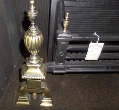 19th Century Large Georgian, Regency Cast Iron, Brass Fireplace Basket