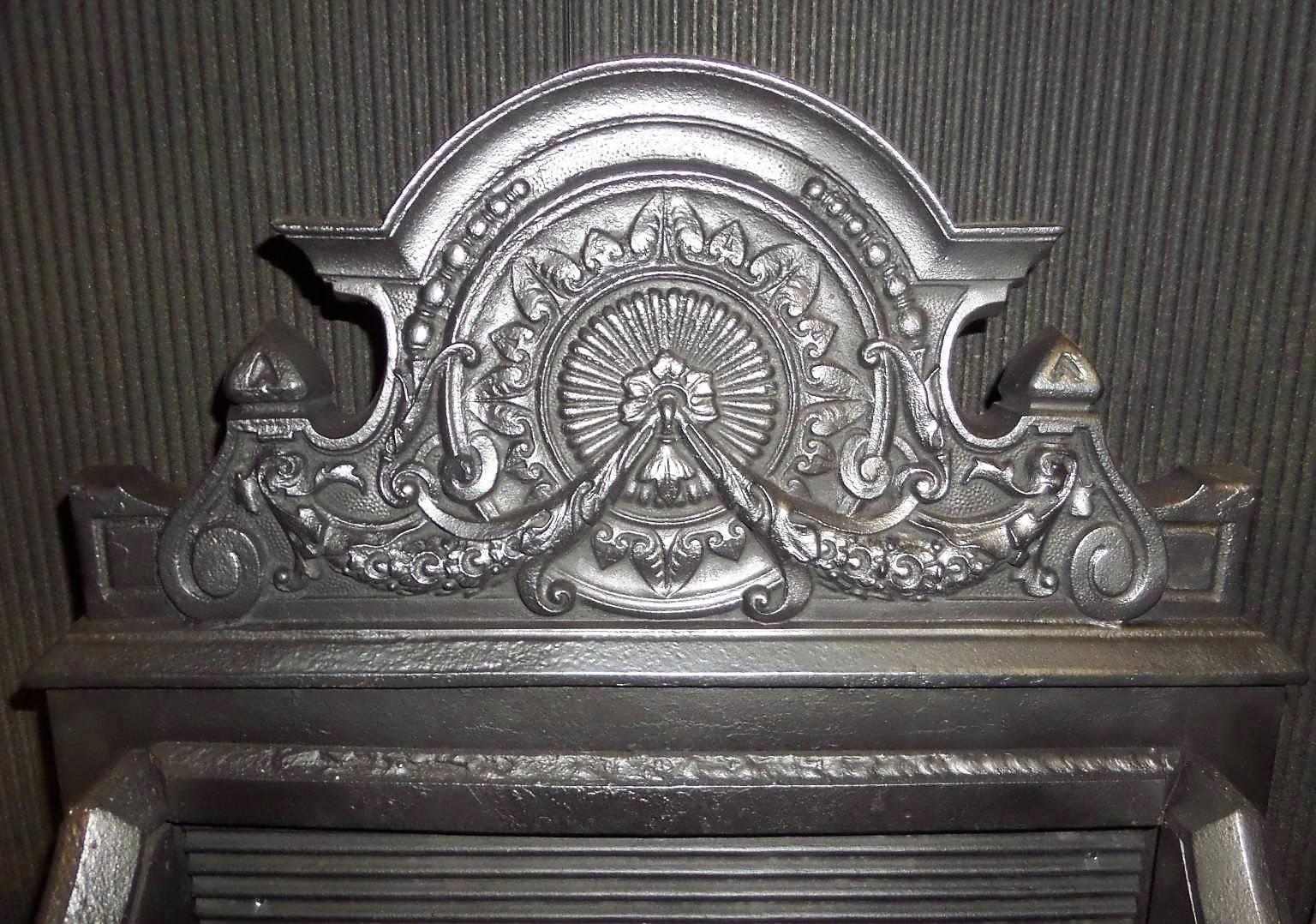19th Century Large Georgian, Regency Cast Iron, Brass Fireplace Basket For Sale 3