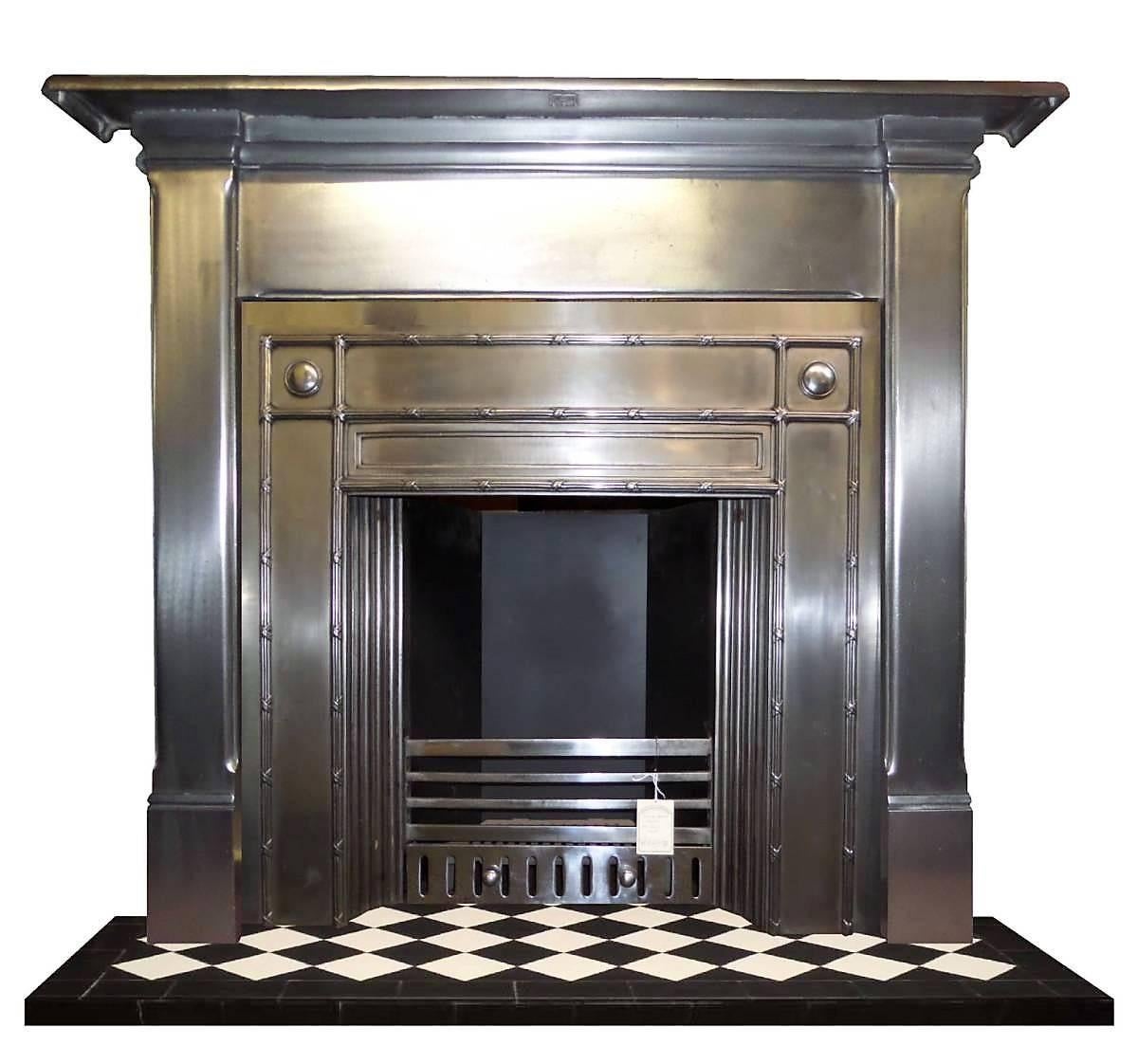 20th Century 1930s Art Deco Burnished Fireplace Insert 1
