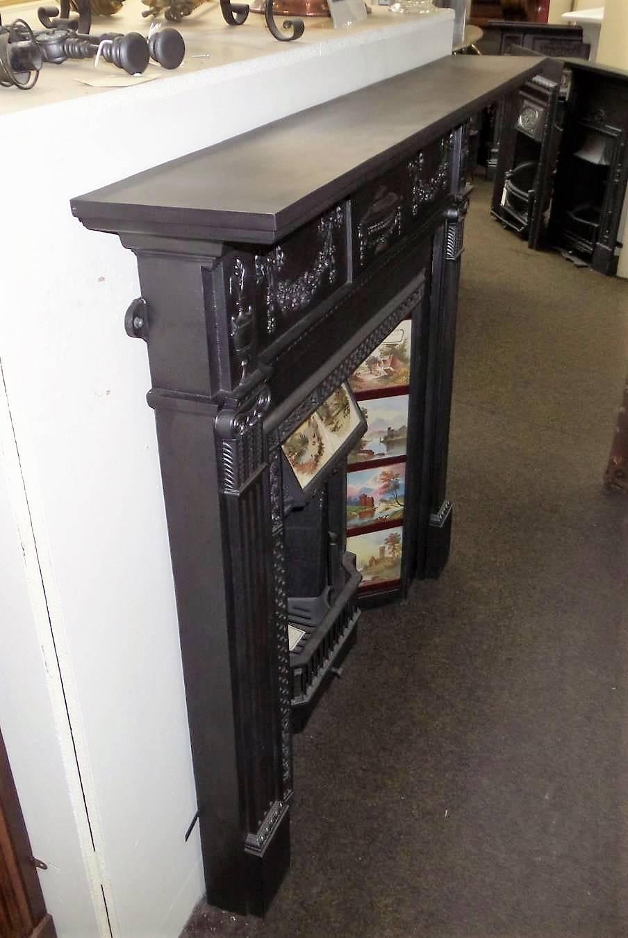Late 19th Century 19th Century Victorian Cast Iron Surround For Sale