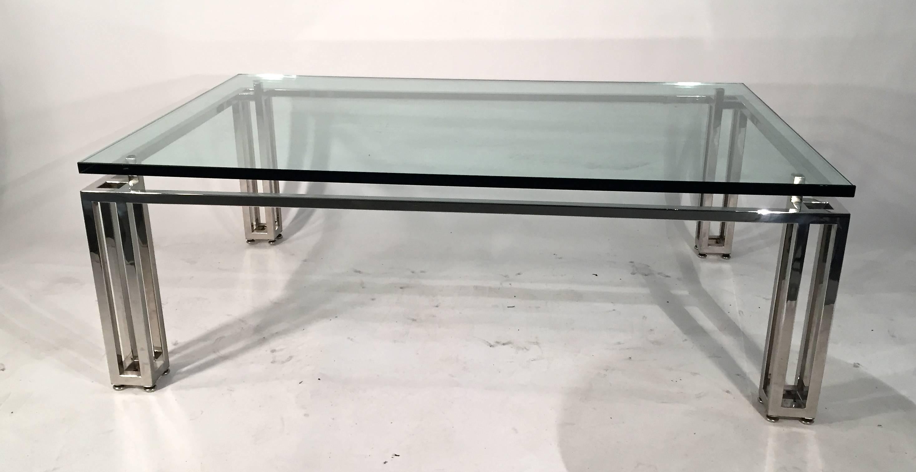 floating glass coffee table