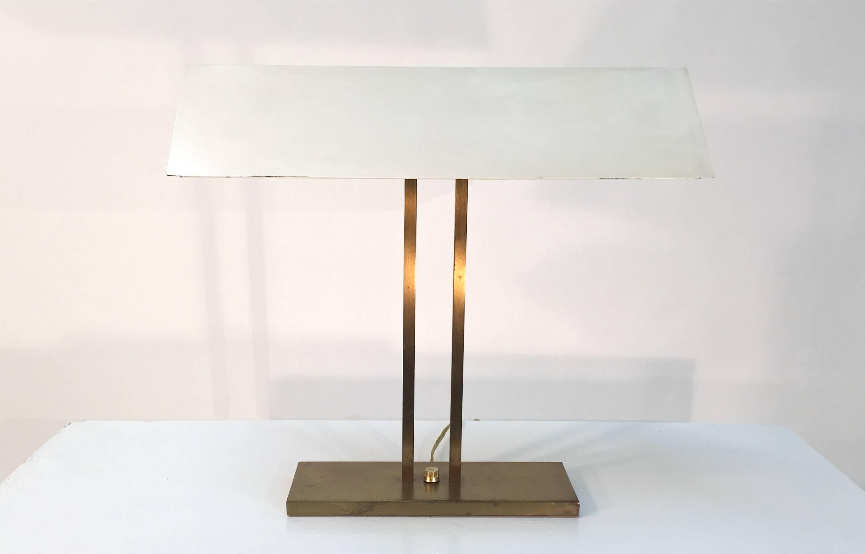 American Greta Von Nessen Brass Desk Lamp For Sale