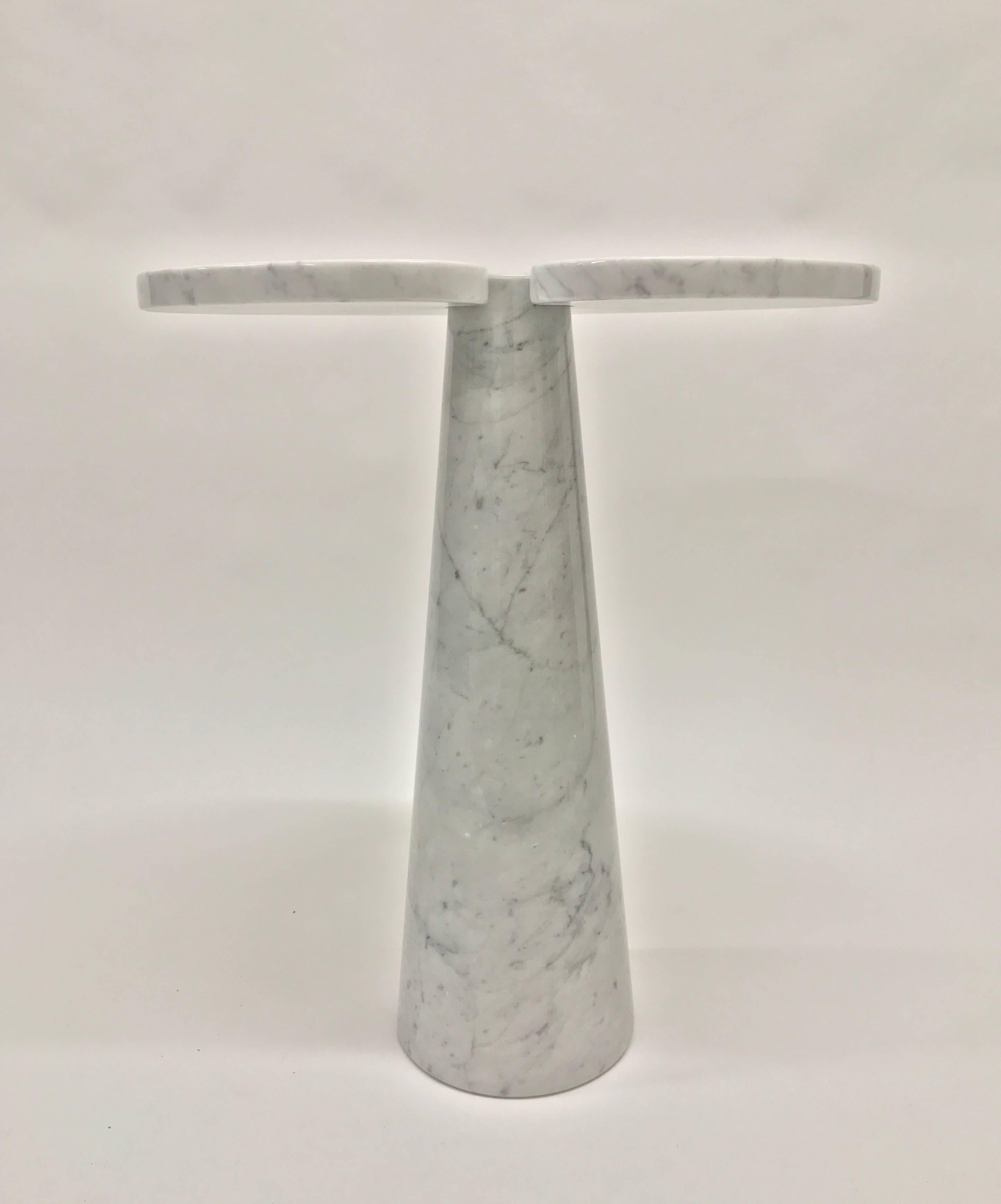 Angelo Mangiarotti Carrara Marble Eros Side Table For Sale 5