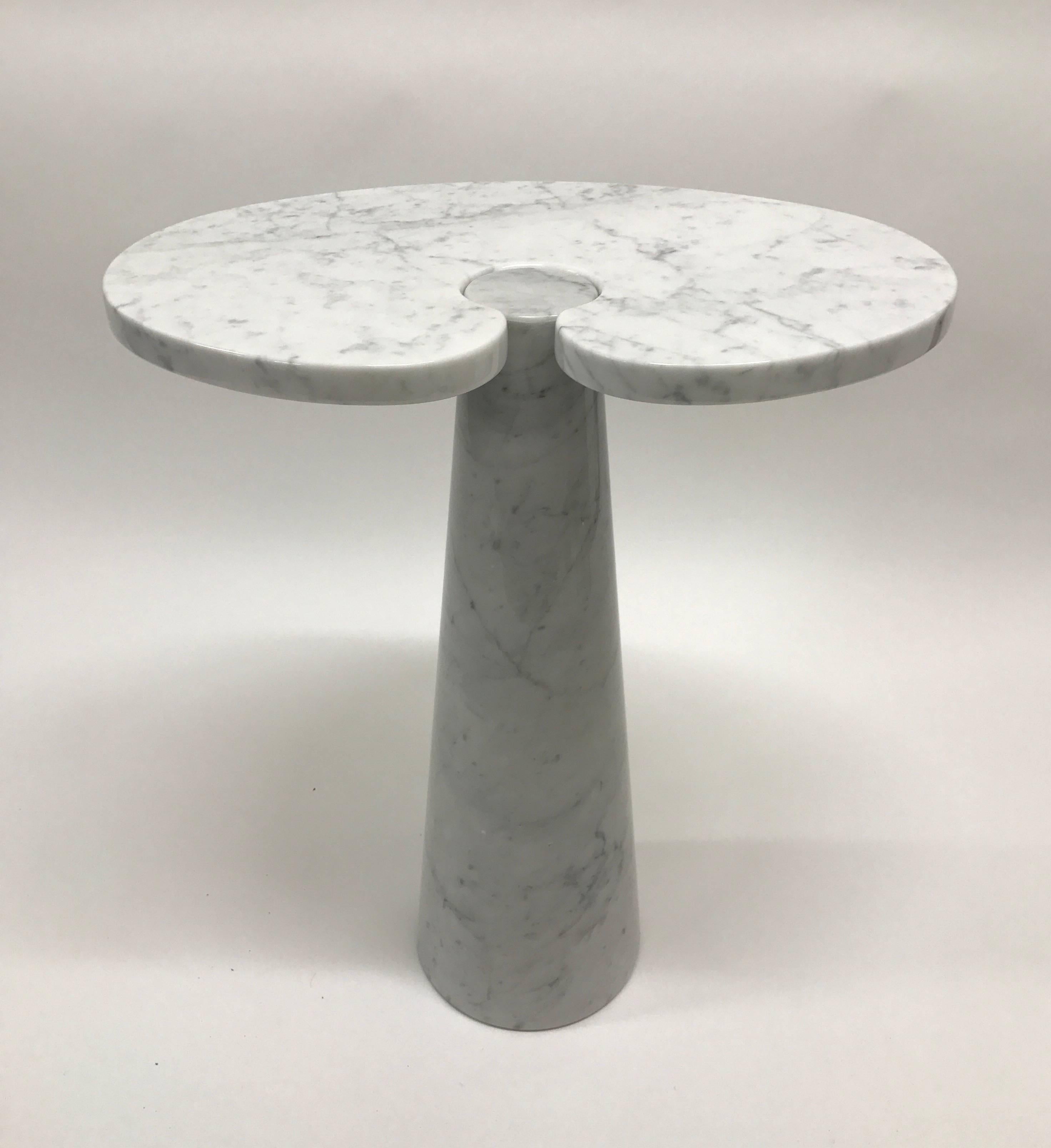 Angelo Mangiarotti Carrara Marble Eros Side Table For Sale 4