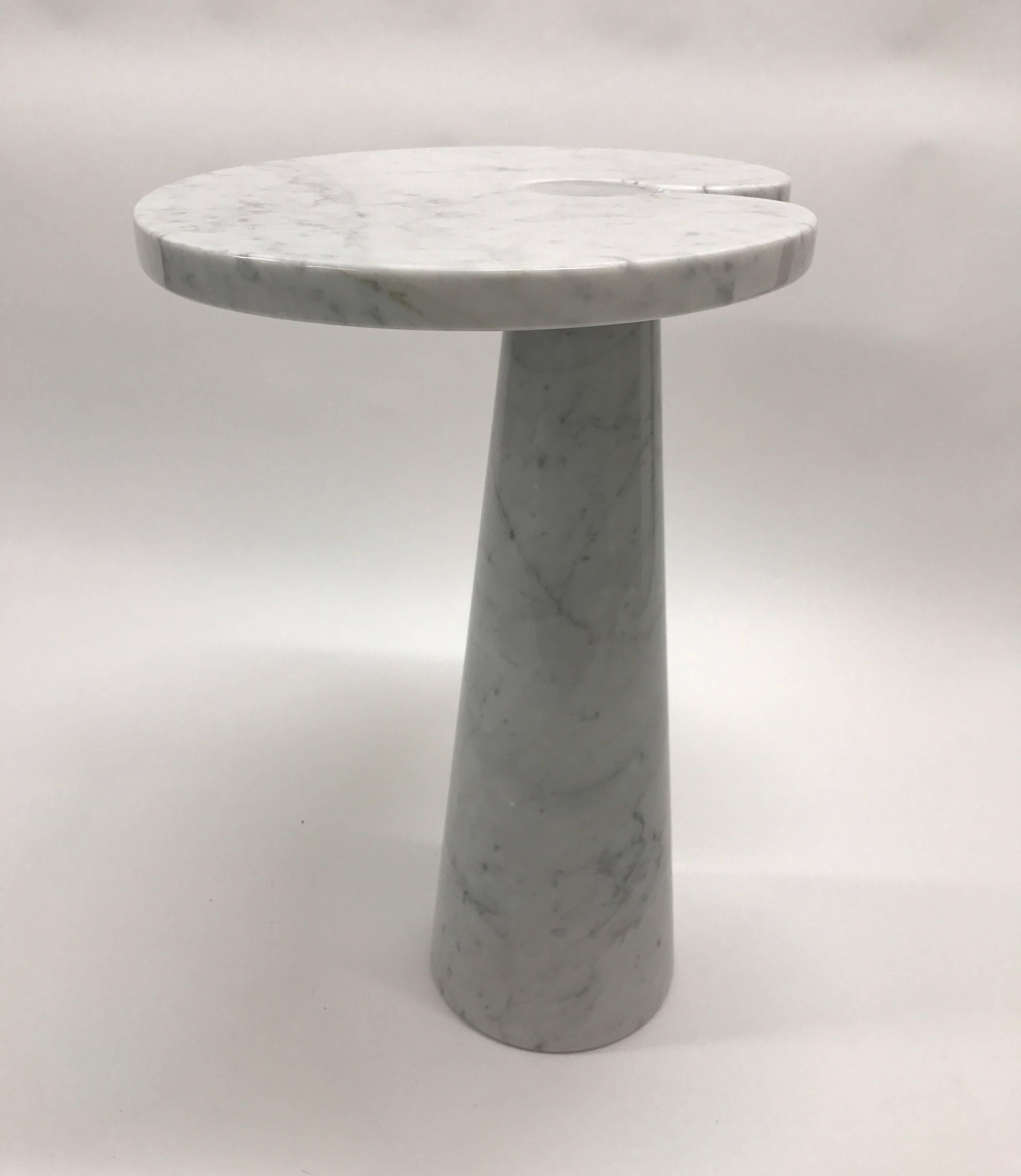 Angelo Mangiarotti Carrara Marble Eros Side Table For Sale 3