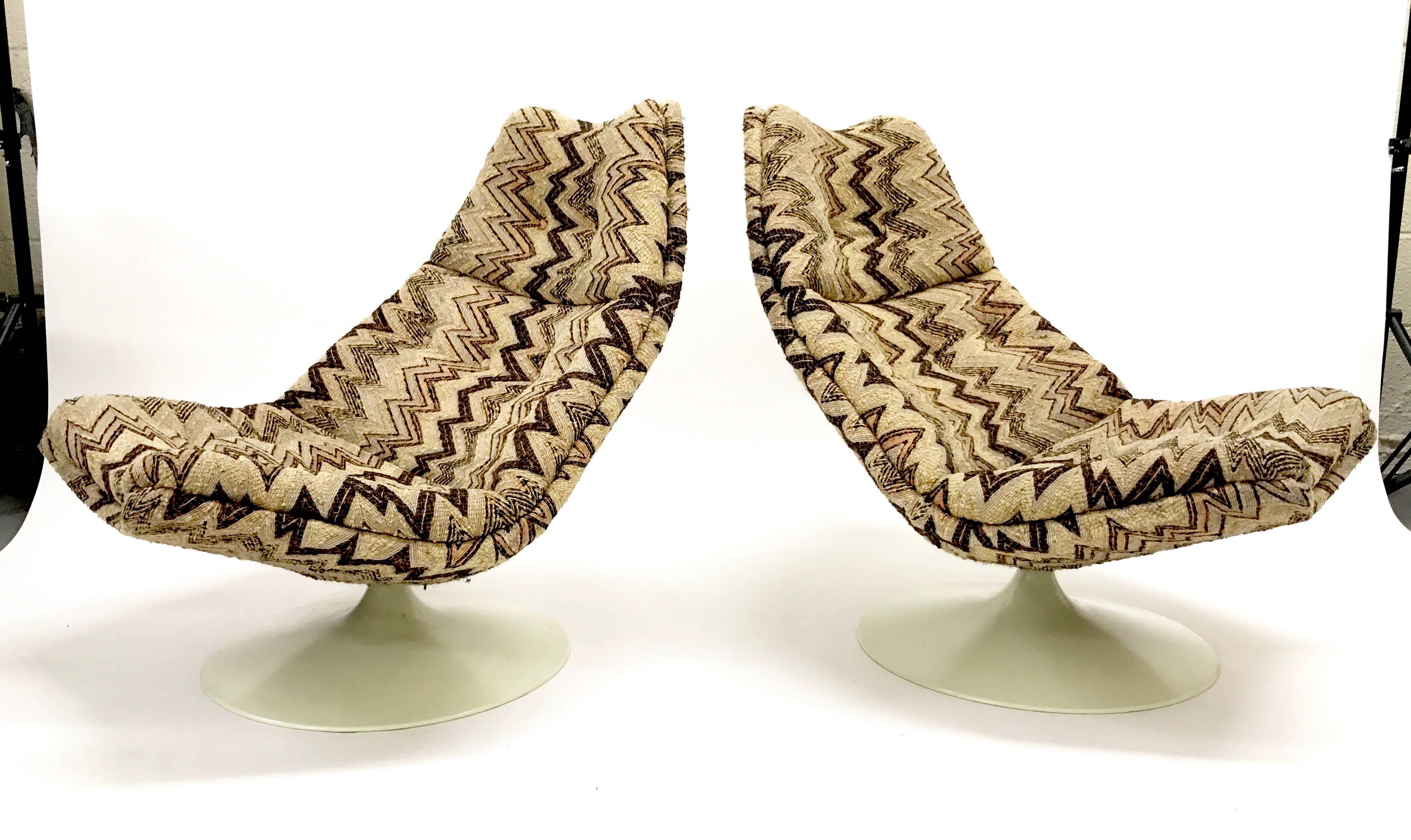 Pair of Swivel Lounge Chairs by Geoffrey Harcourt for Artifort 1