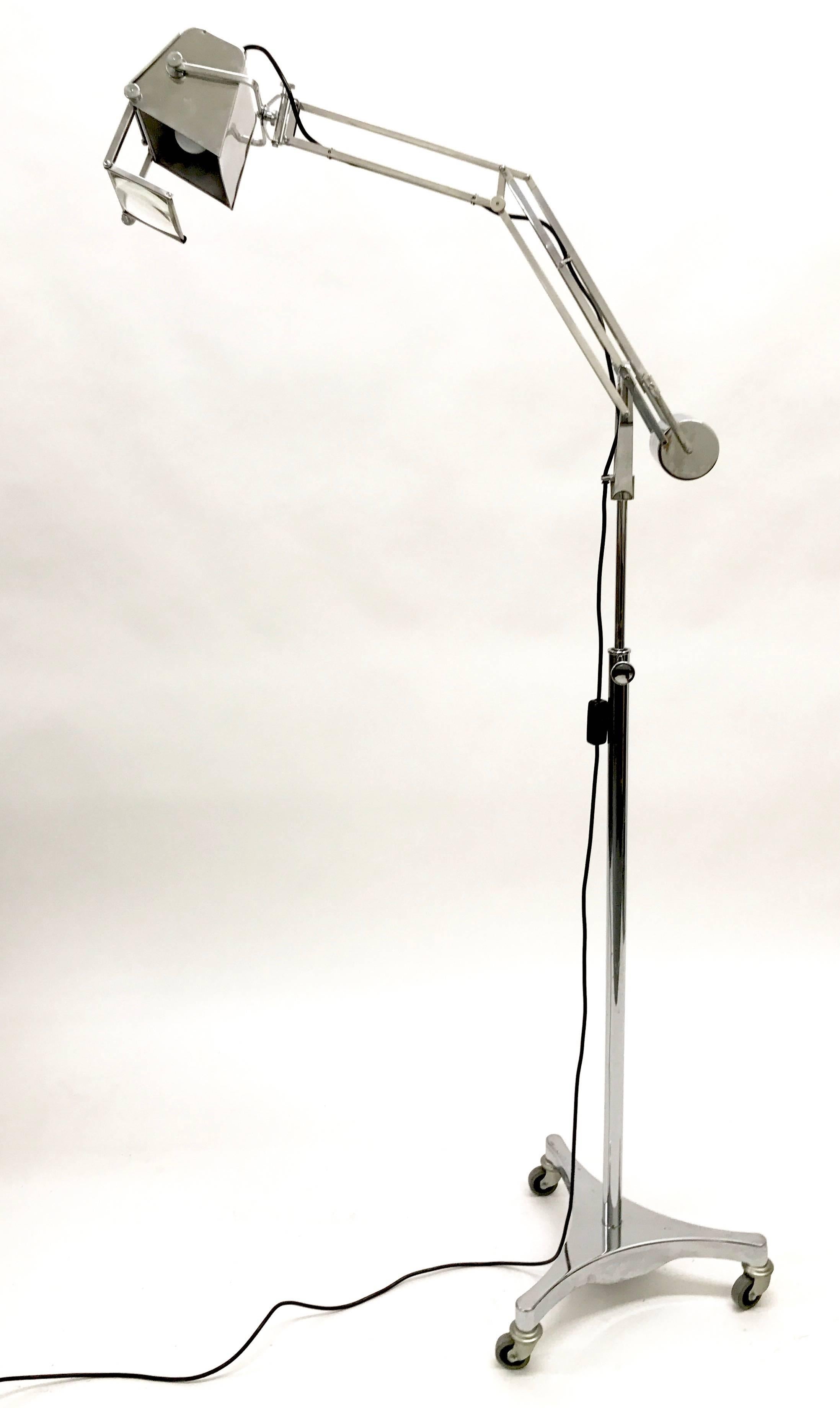Hadrill and Horstmann Counter Balance Trolley Floor Lamp For Sale 2