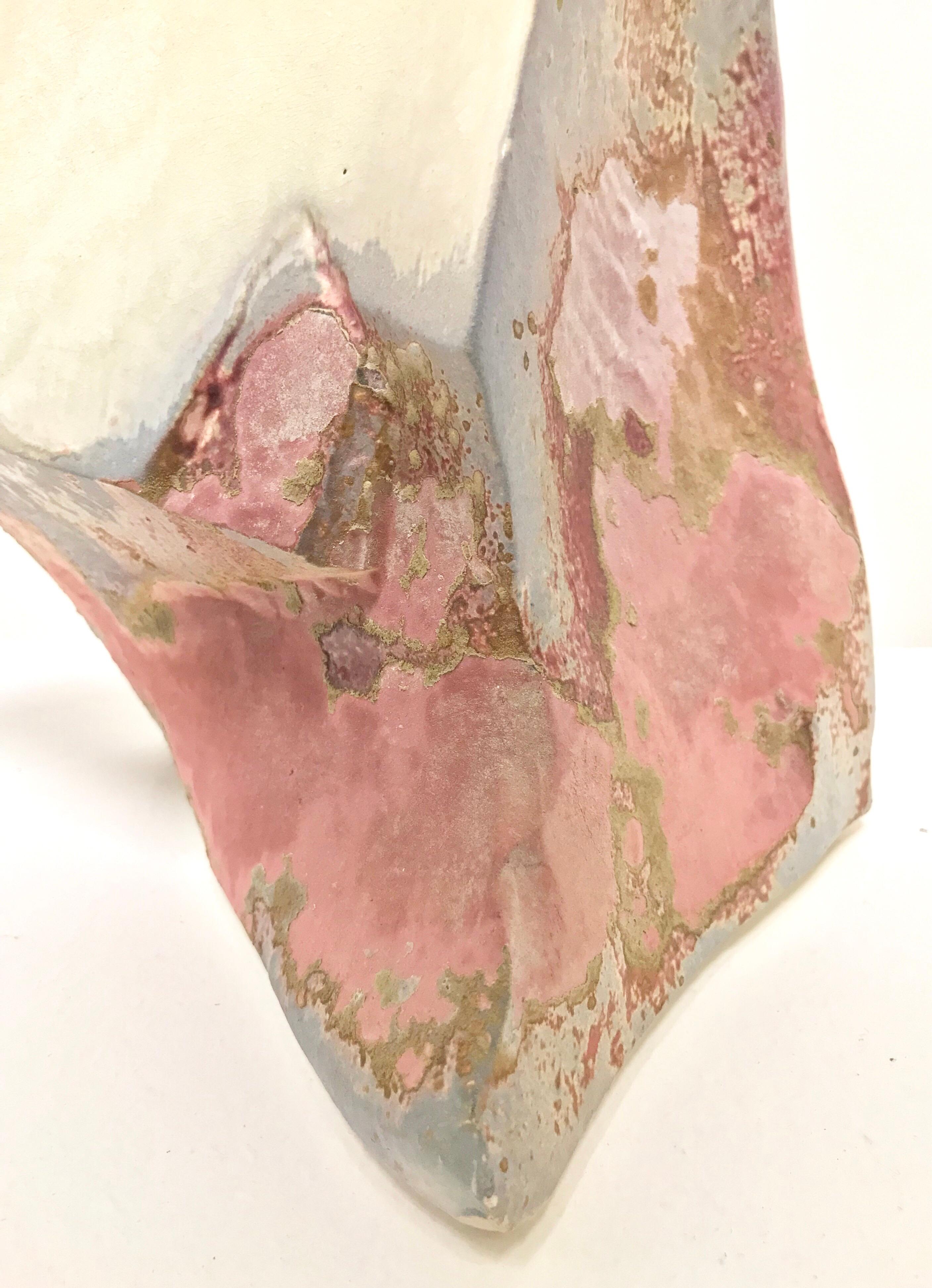 American Tony Evans Raku Pottery Vase For Sale