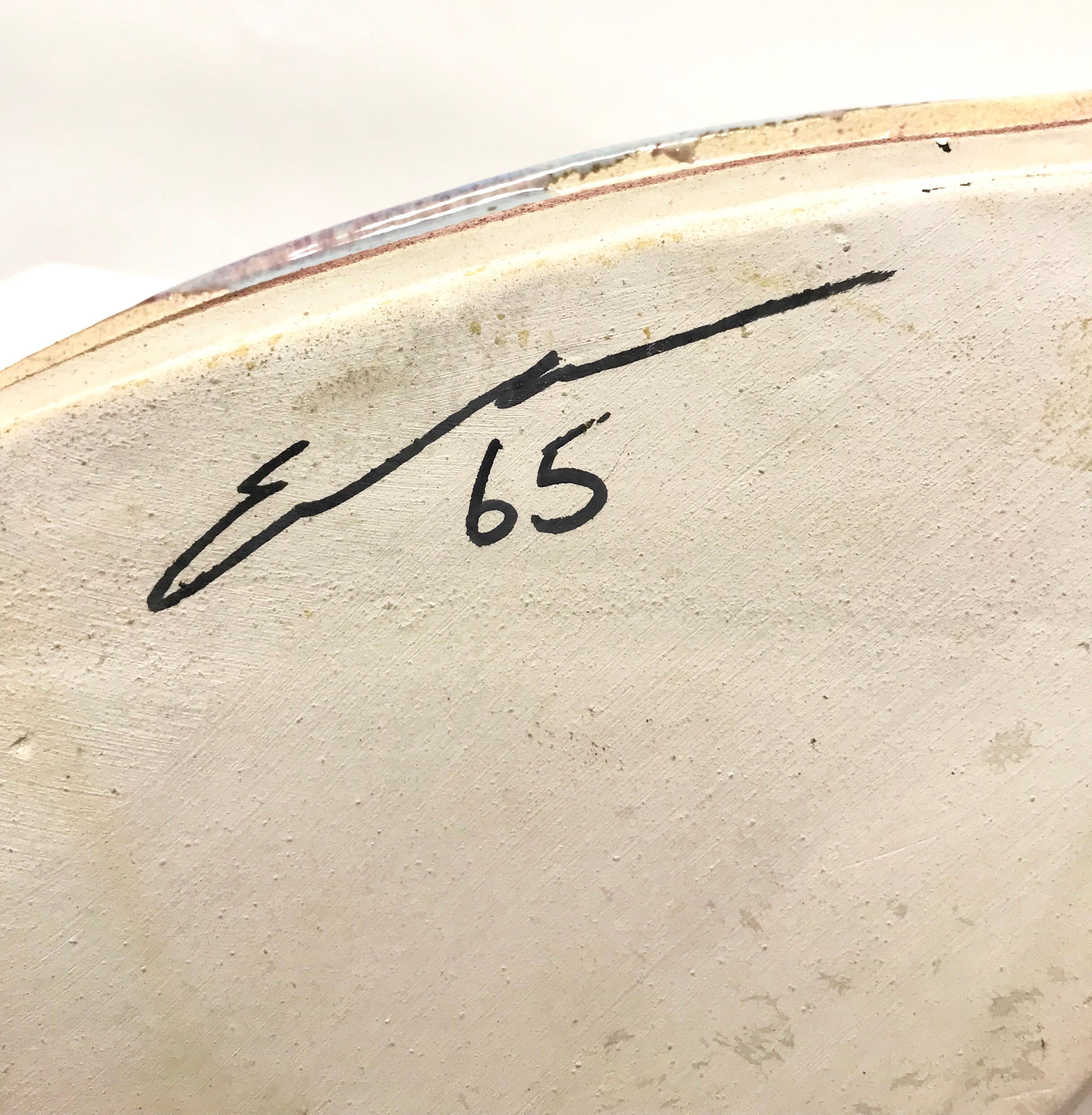 Tony Evans Raku Pottery Vase For Sale 12