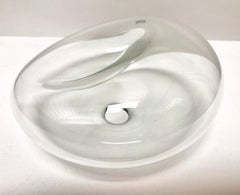 Murano Clear Glass Bowl by Alfredo Barbini