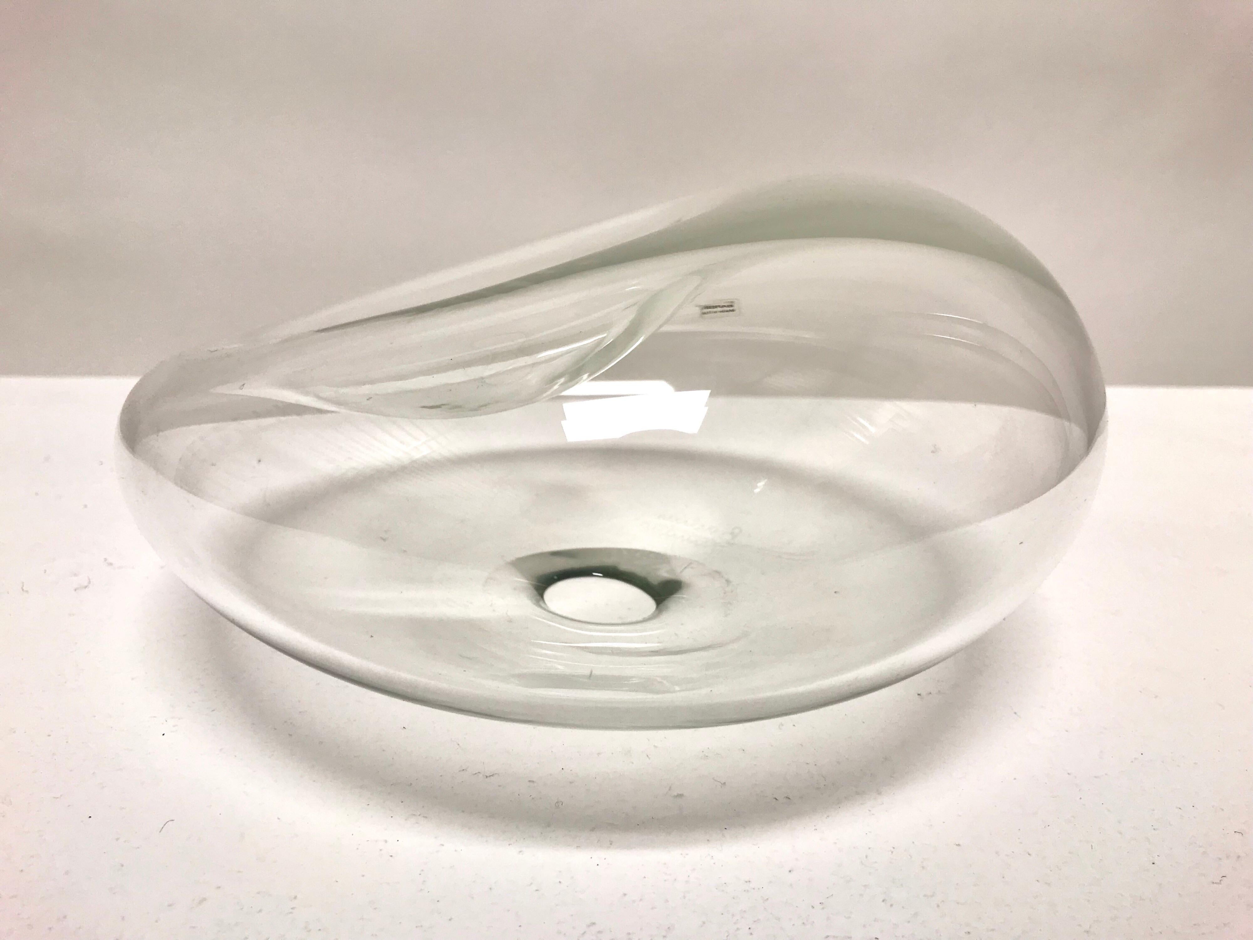 Murano Clear Glass Bowl by Alfredo Barbini im Angebot 5