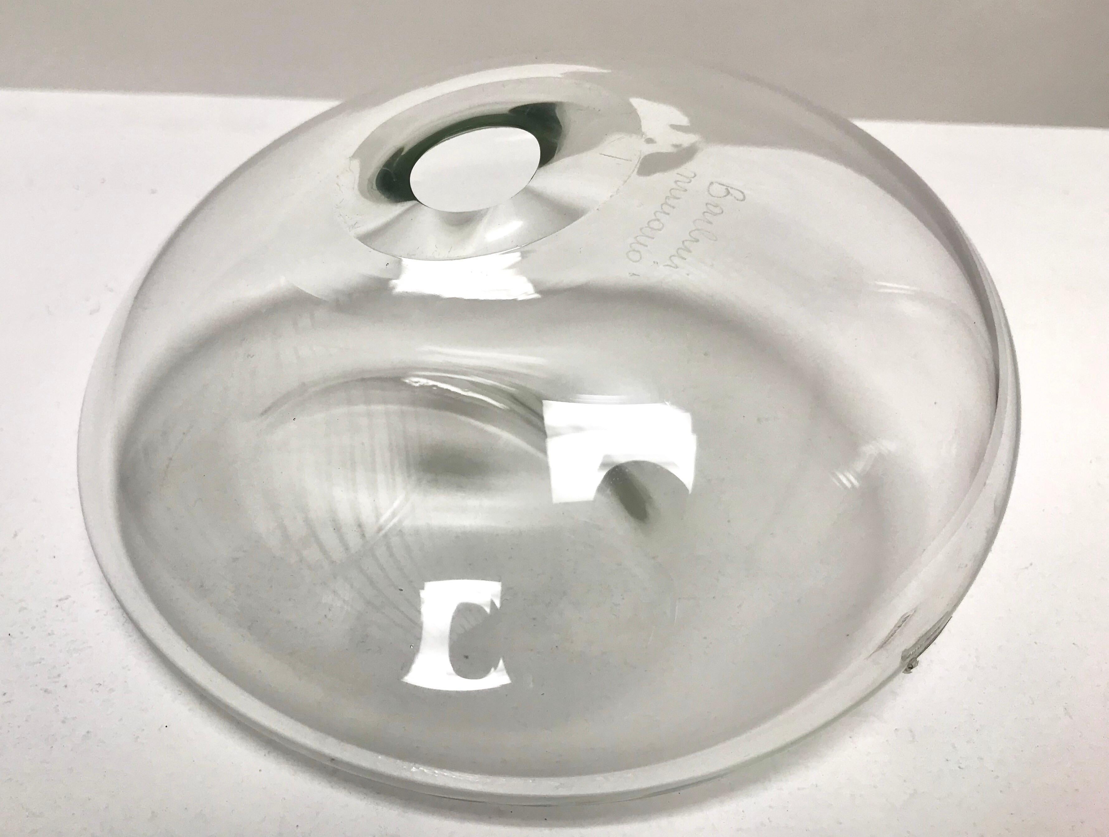 Murano Clear Glass Bowl by Alfredo Barbini For Sale 7