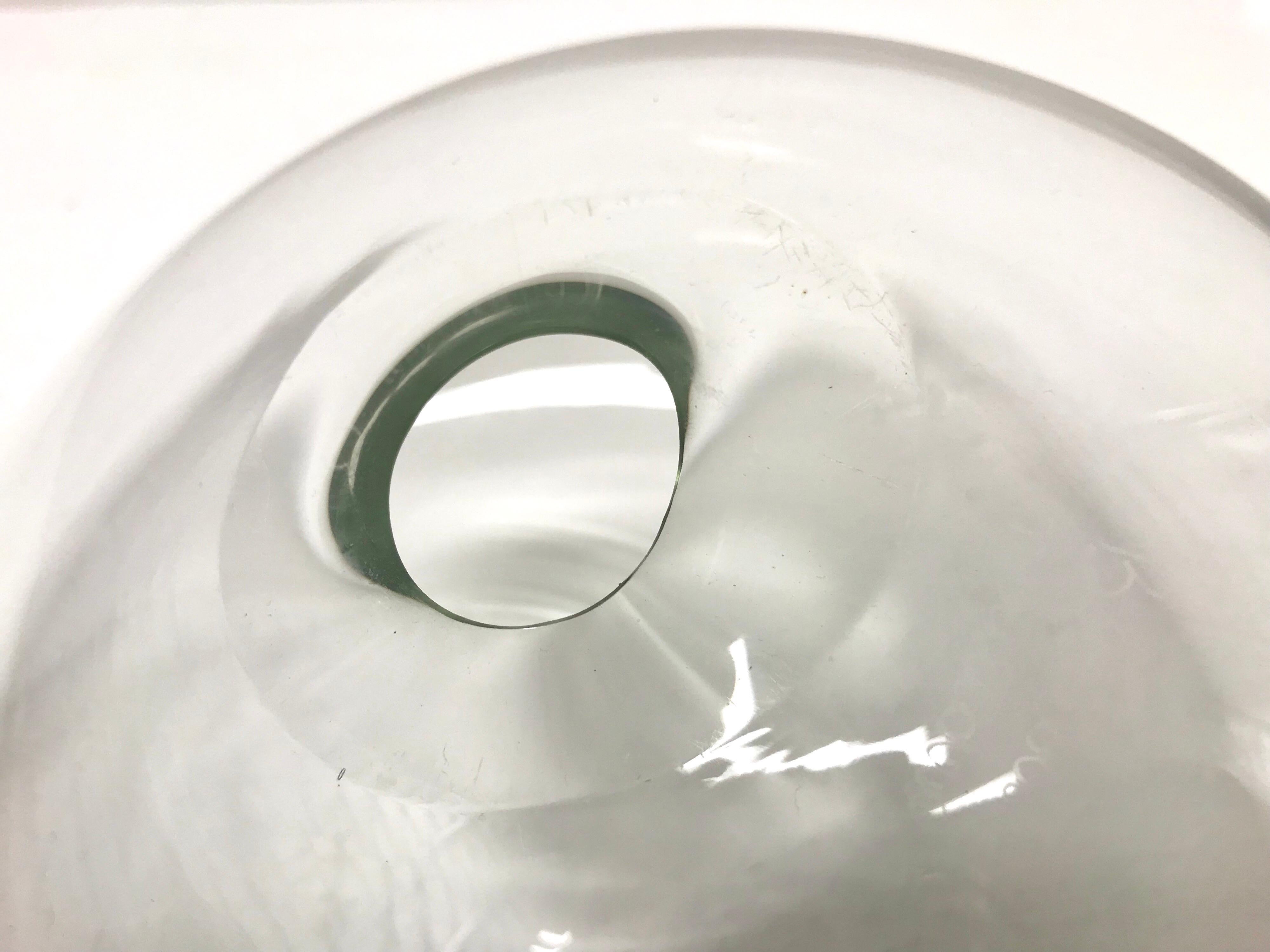 Murano Clear Glass Bowl by Alfredo Barbini For Sale 8