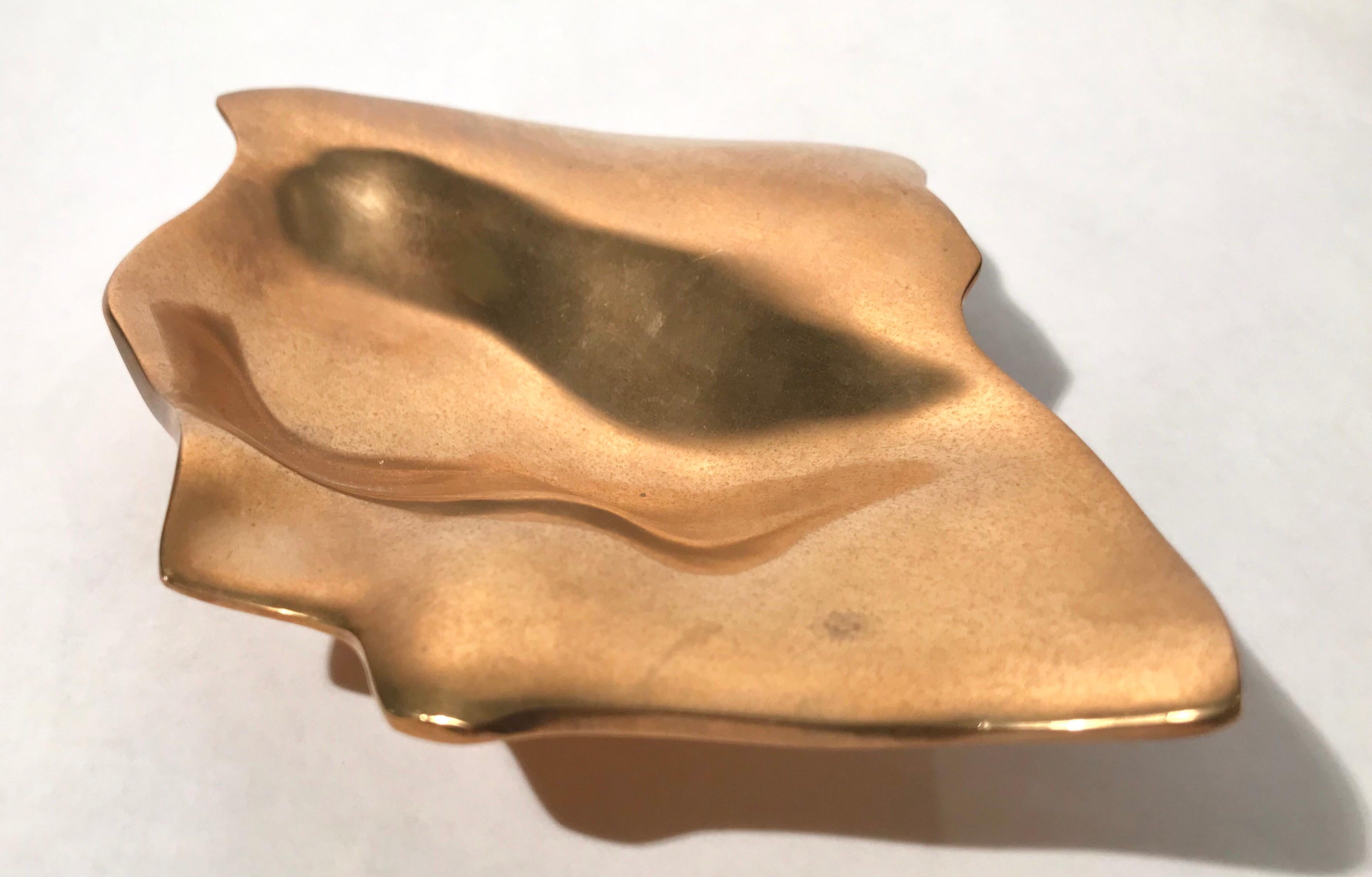 20th Century Michel Jaubert Sculptural Bronze Dish Vide Poche