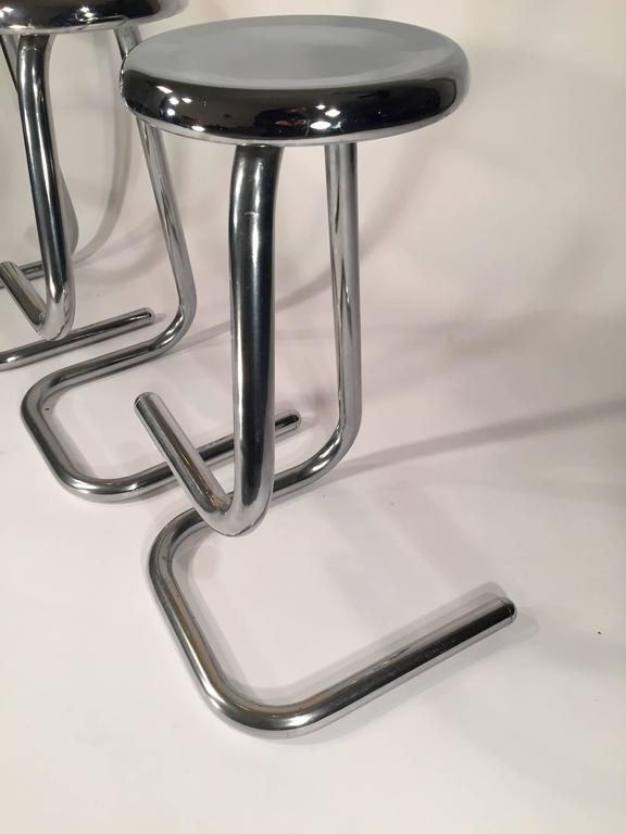 Tubular Chrome Steel Bar Stools K700 at 1stDibs k700 stool