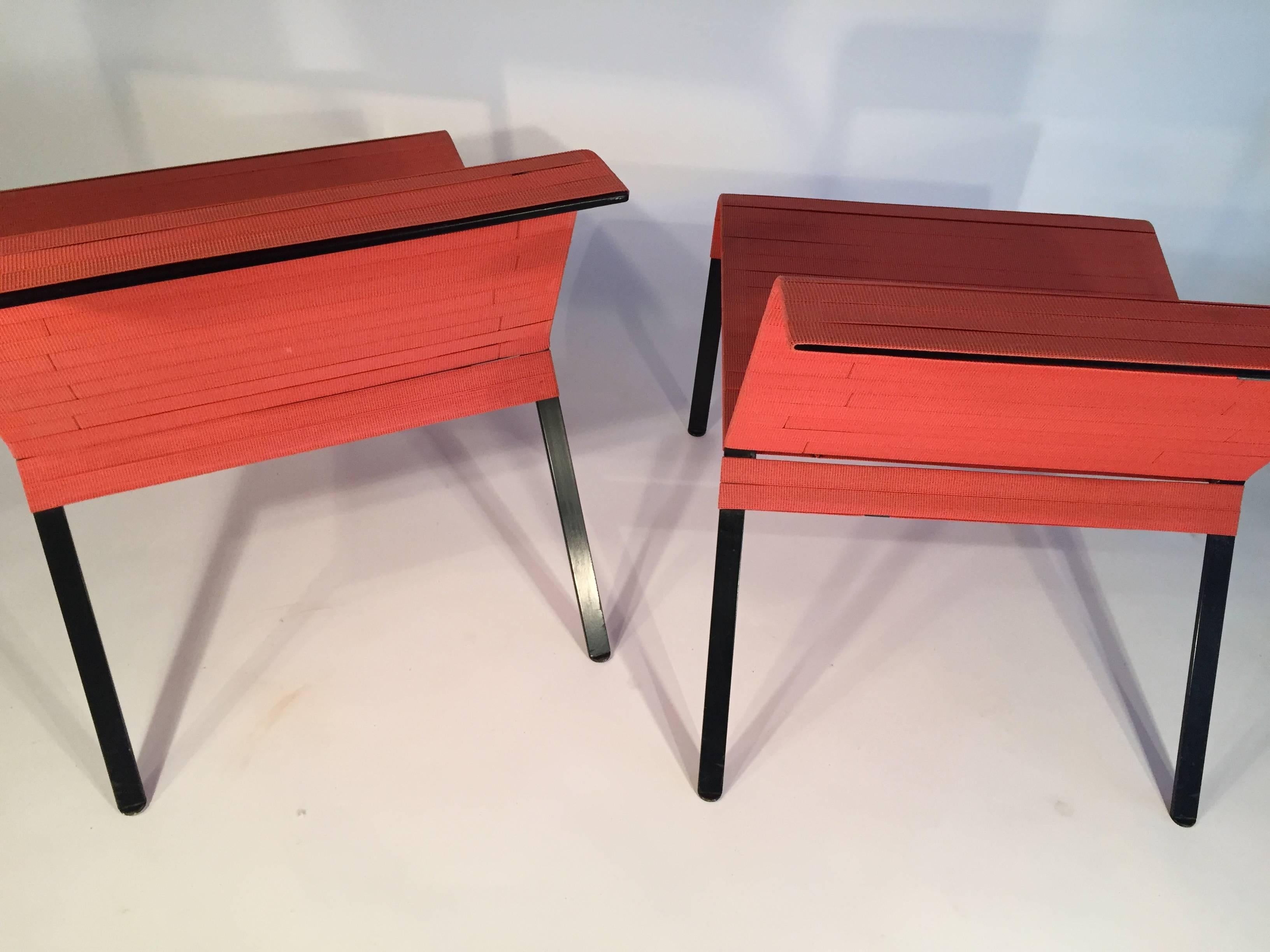 Steel Post Modern Italian Lounge Chairs For Sale
