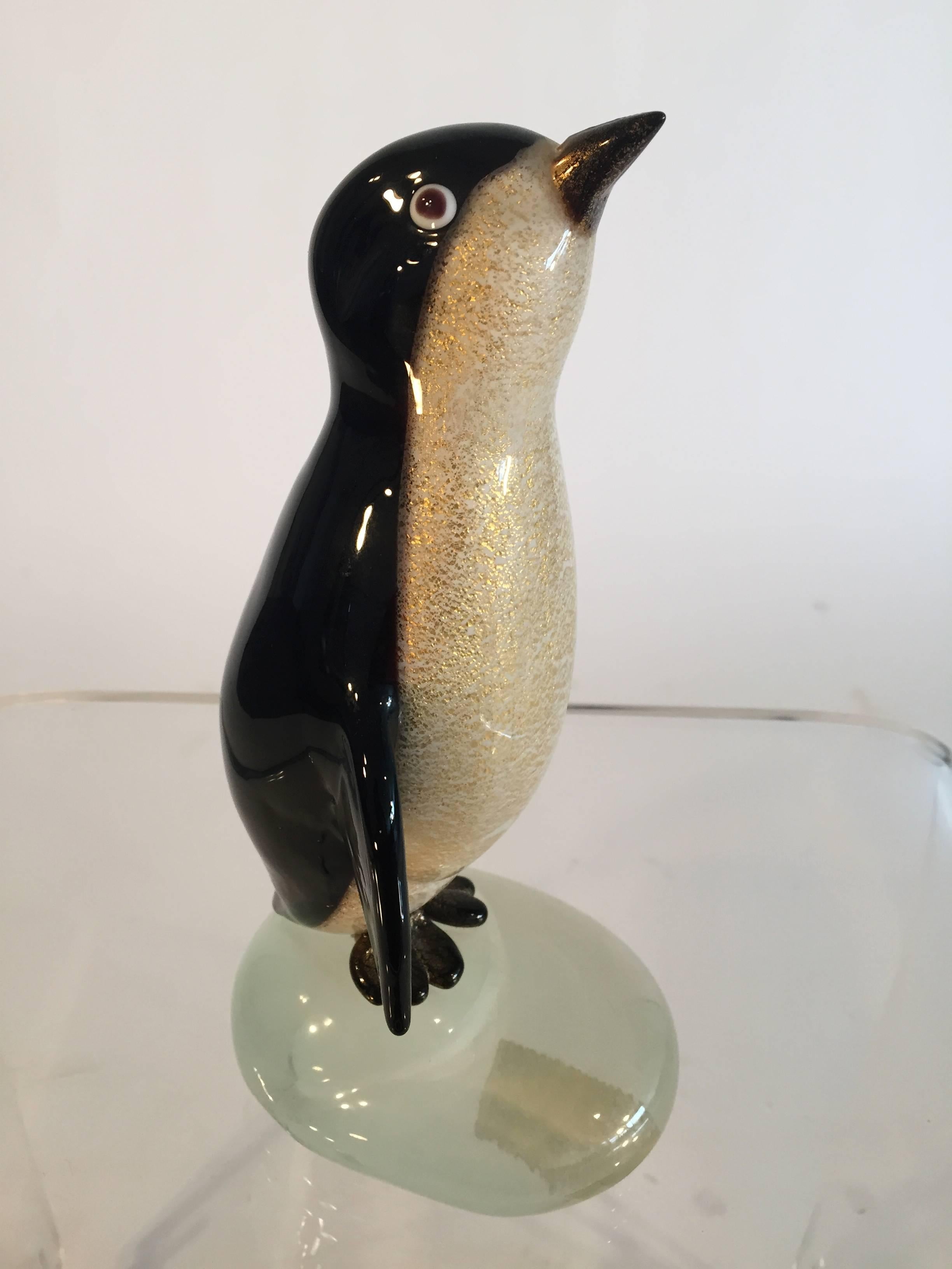 Mid-Century Modern Murano Art Glass Penguin