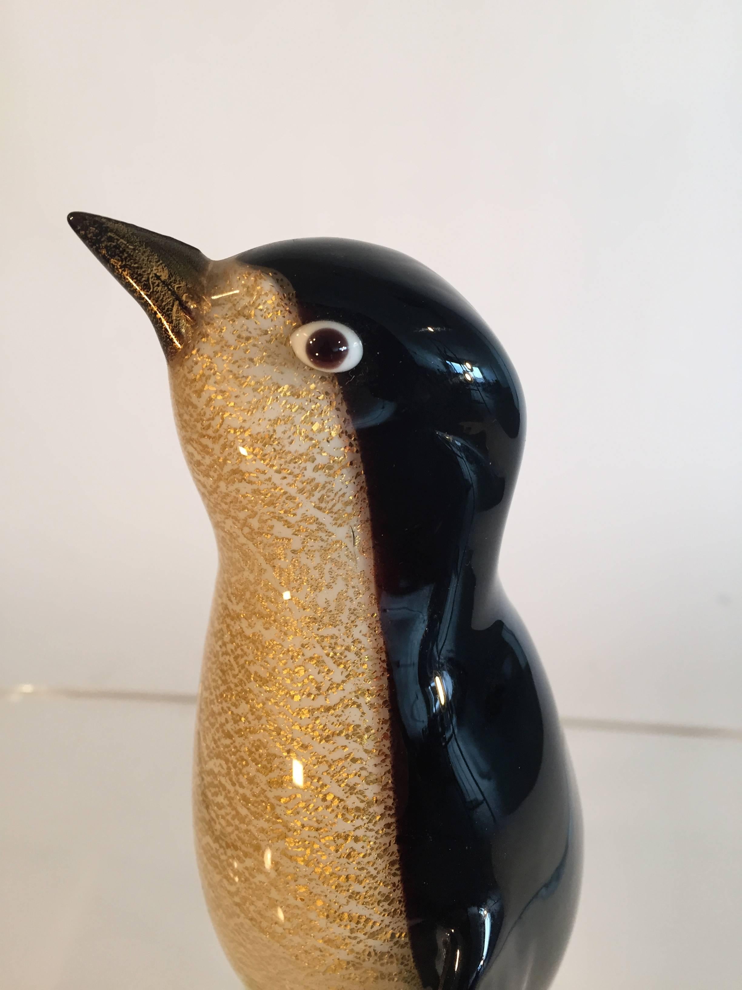 Murano Art Glass Penguin In Excellent Condition In Lake Success, NY