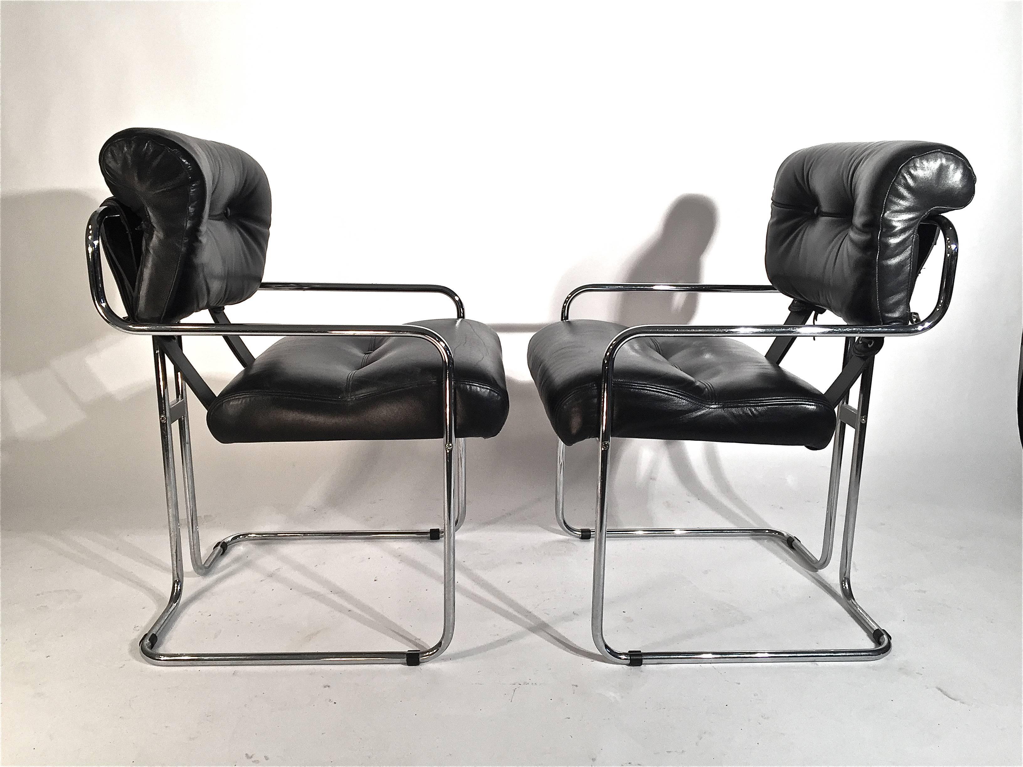 Guido Faleschini Tucroma Chairs by i4 Mariani for Pace For Sale 1