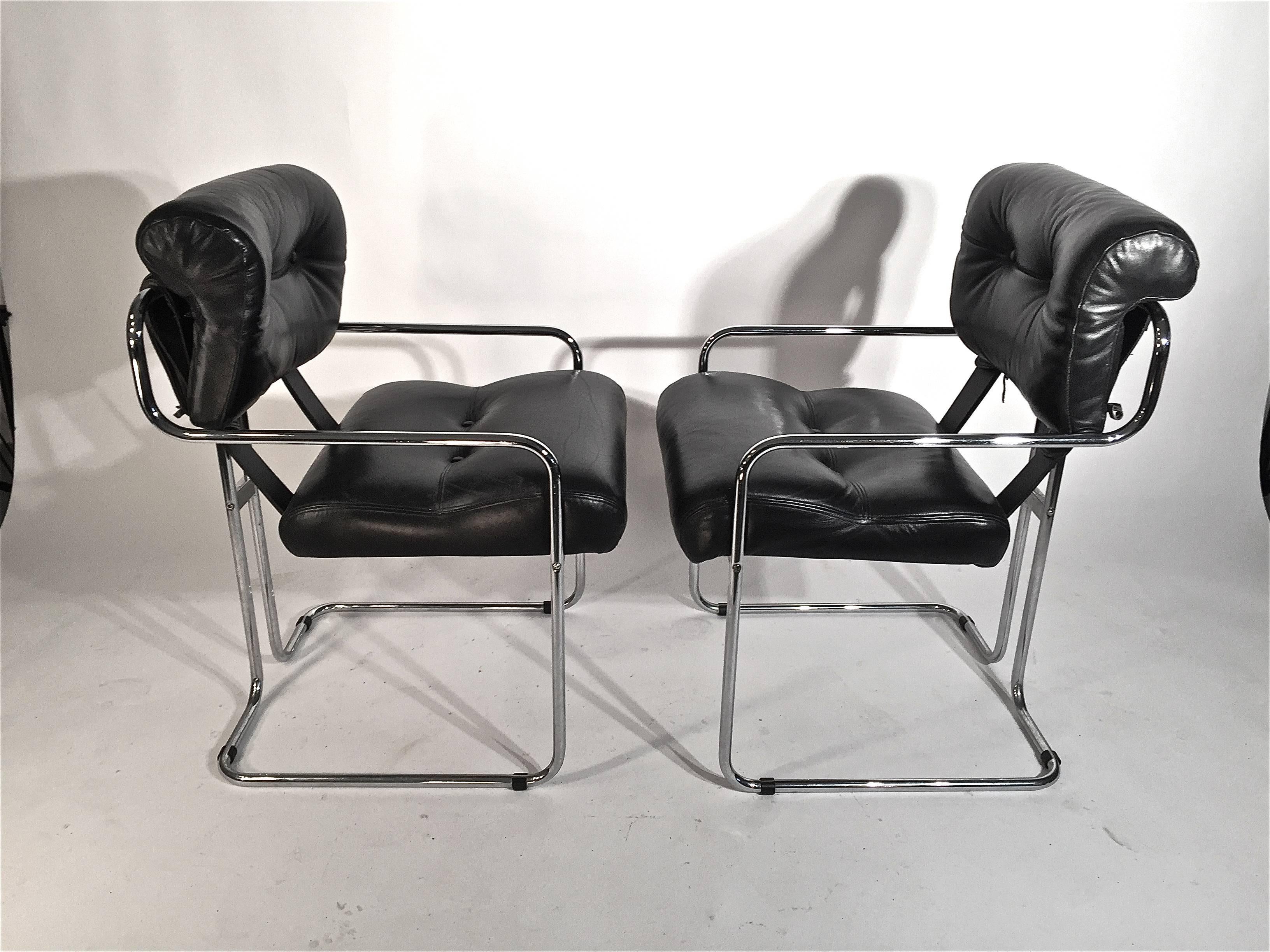 Guido Faleschini Tucroma Chairs by i4 Mariani for Pace For Sale 2