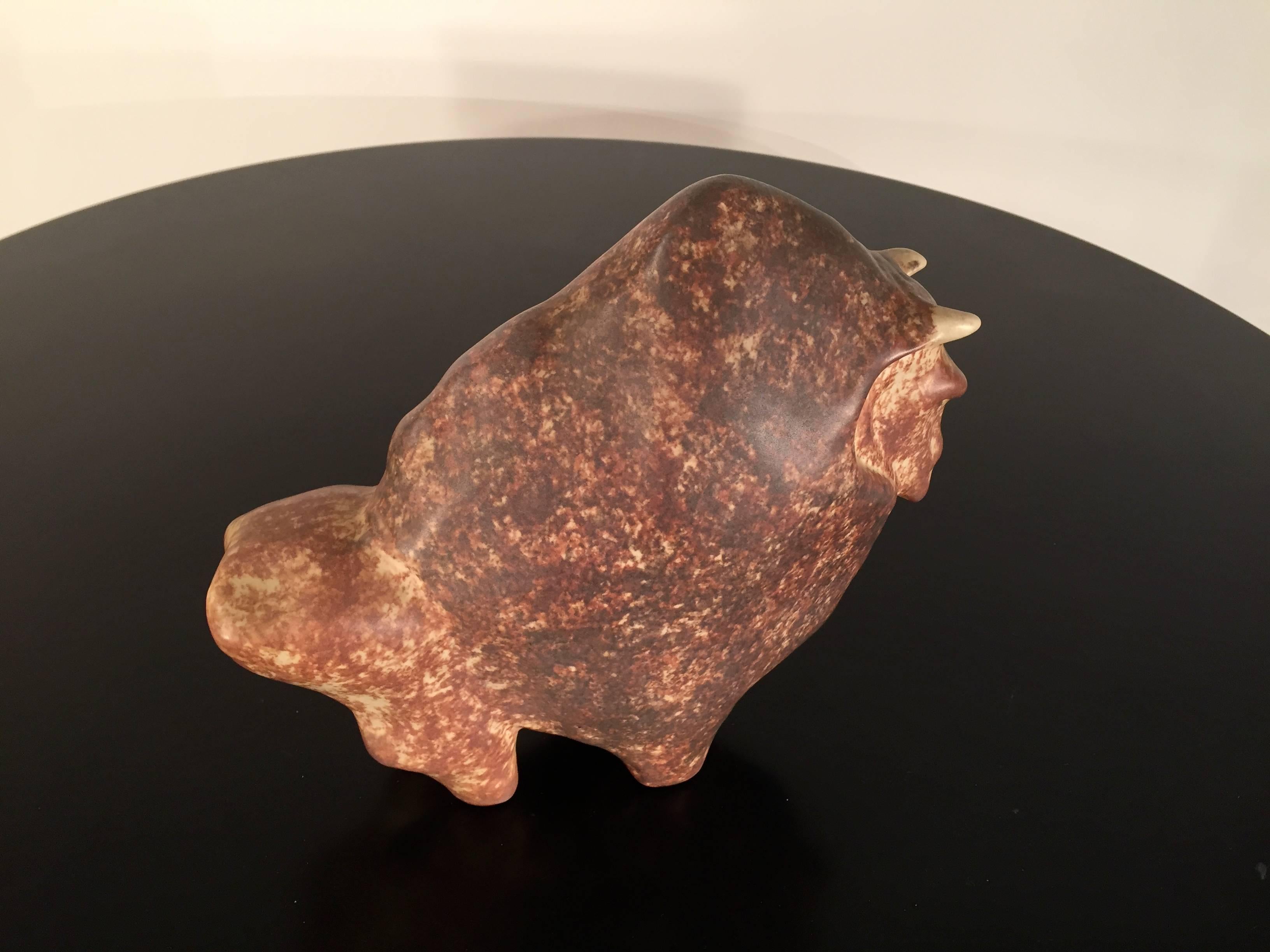 Marc Bellaire Art Pottery Buffalo For Sale 1