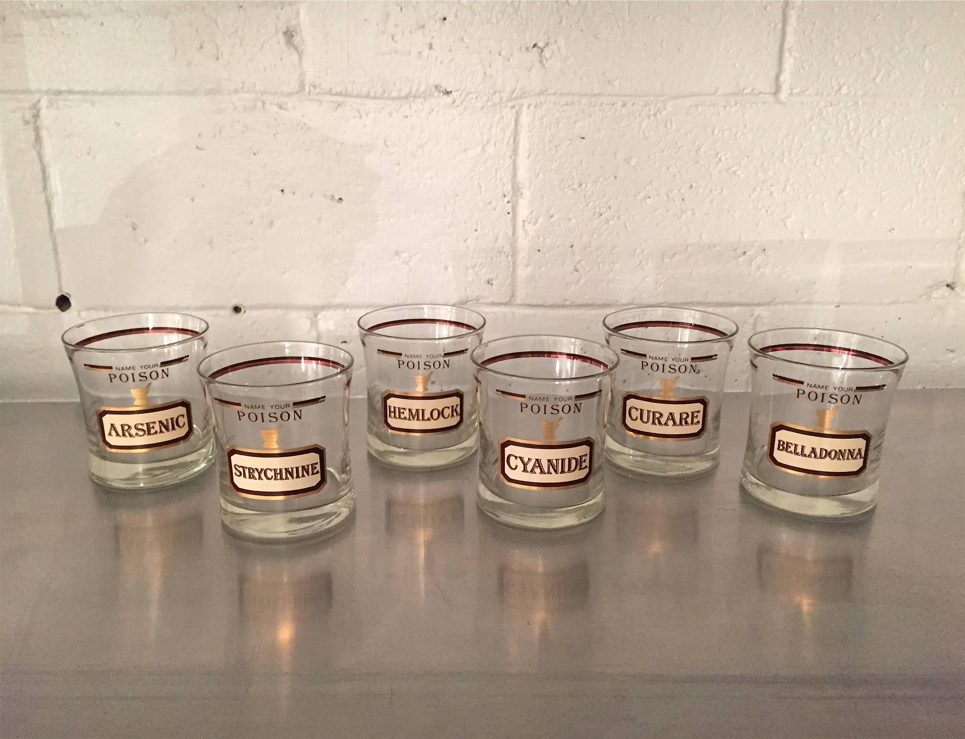 name your poison cocktail glasses