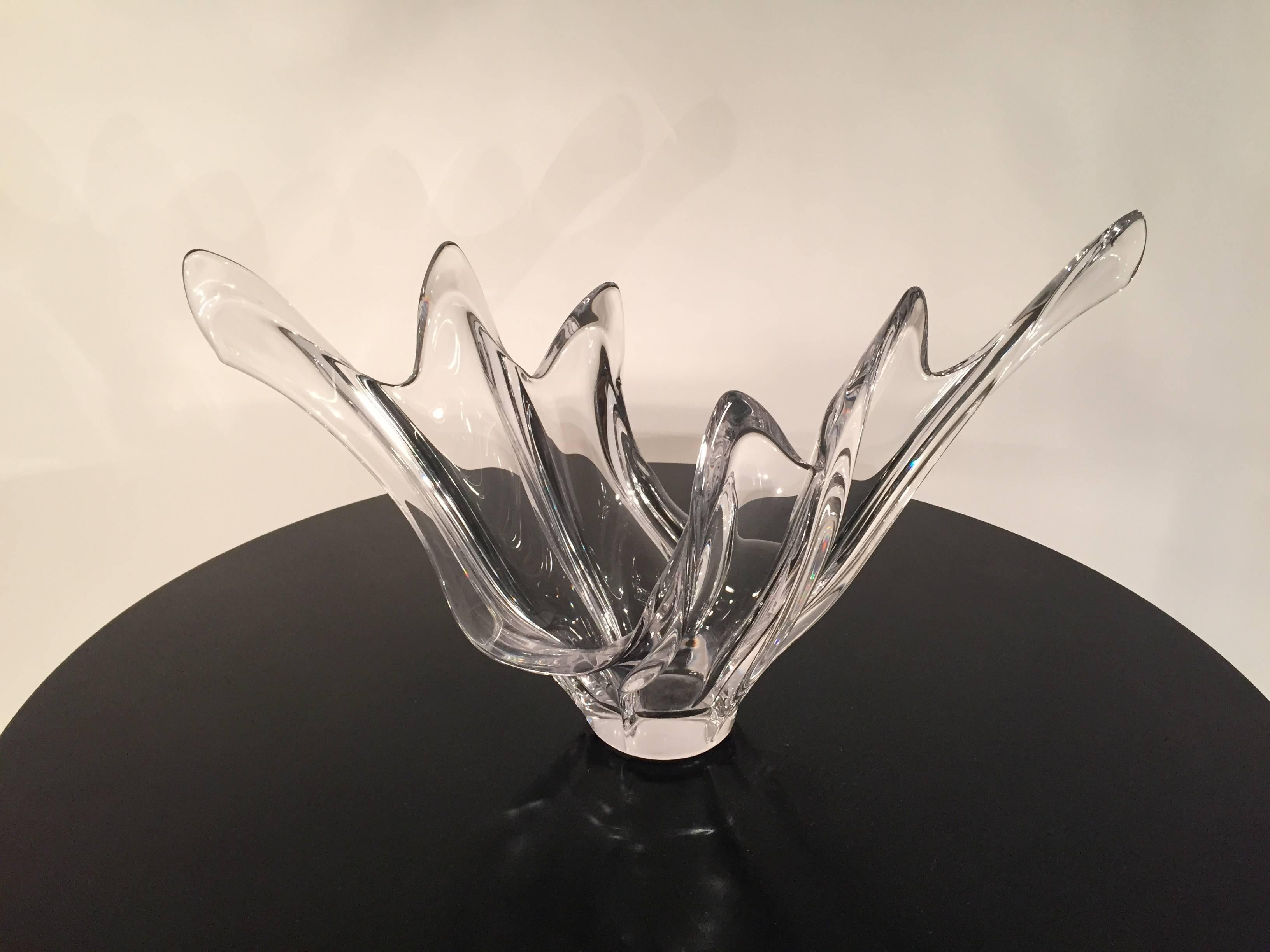 Cofrac large crystal centerpiece bowl, France, 1970s.