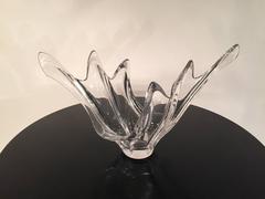 Cofrac Art Verrier French Crystal Centerpiece Bowl