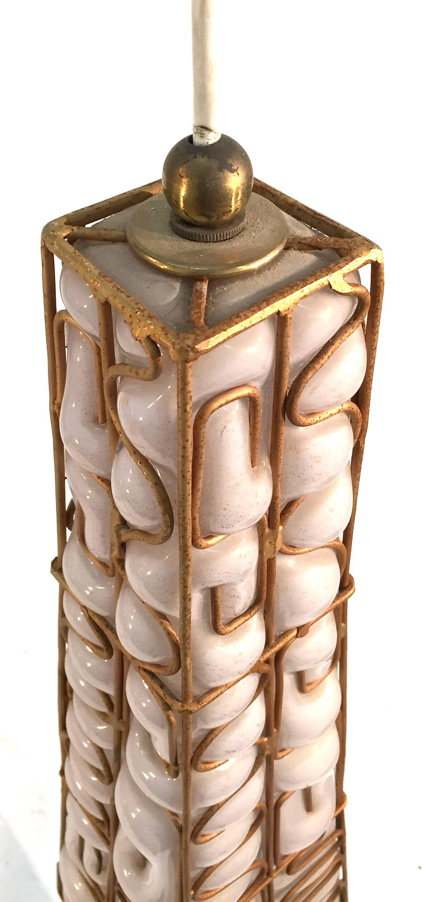 Mid-20th Century Murano Glass Pendant Light For Sale