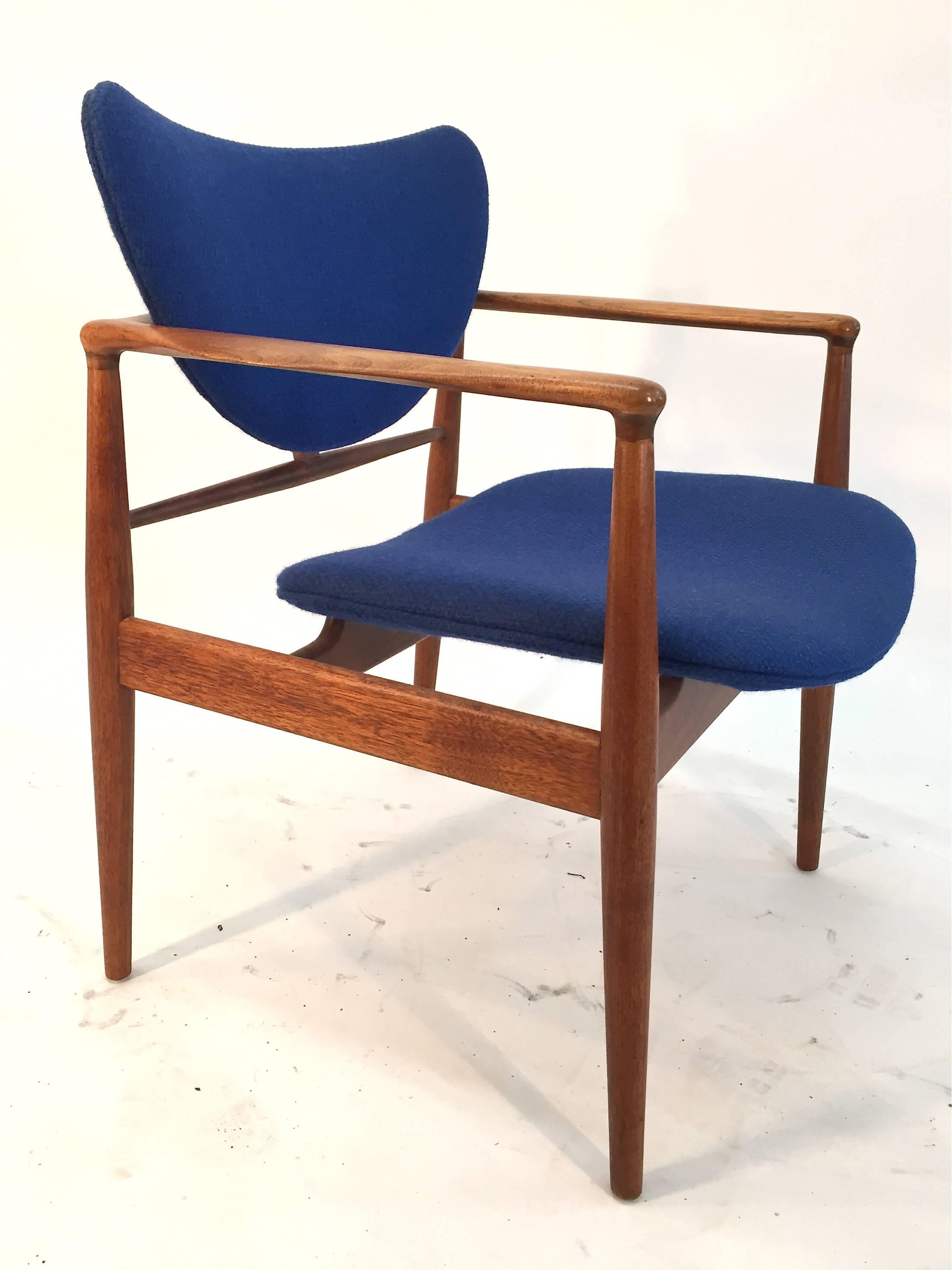 Mid-Century Modern Finn Juhl Model 48 Open Armchair for Baker For Sale