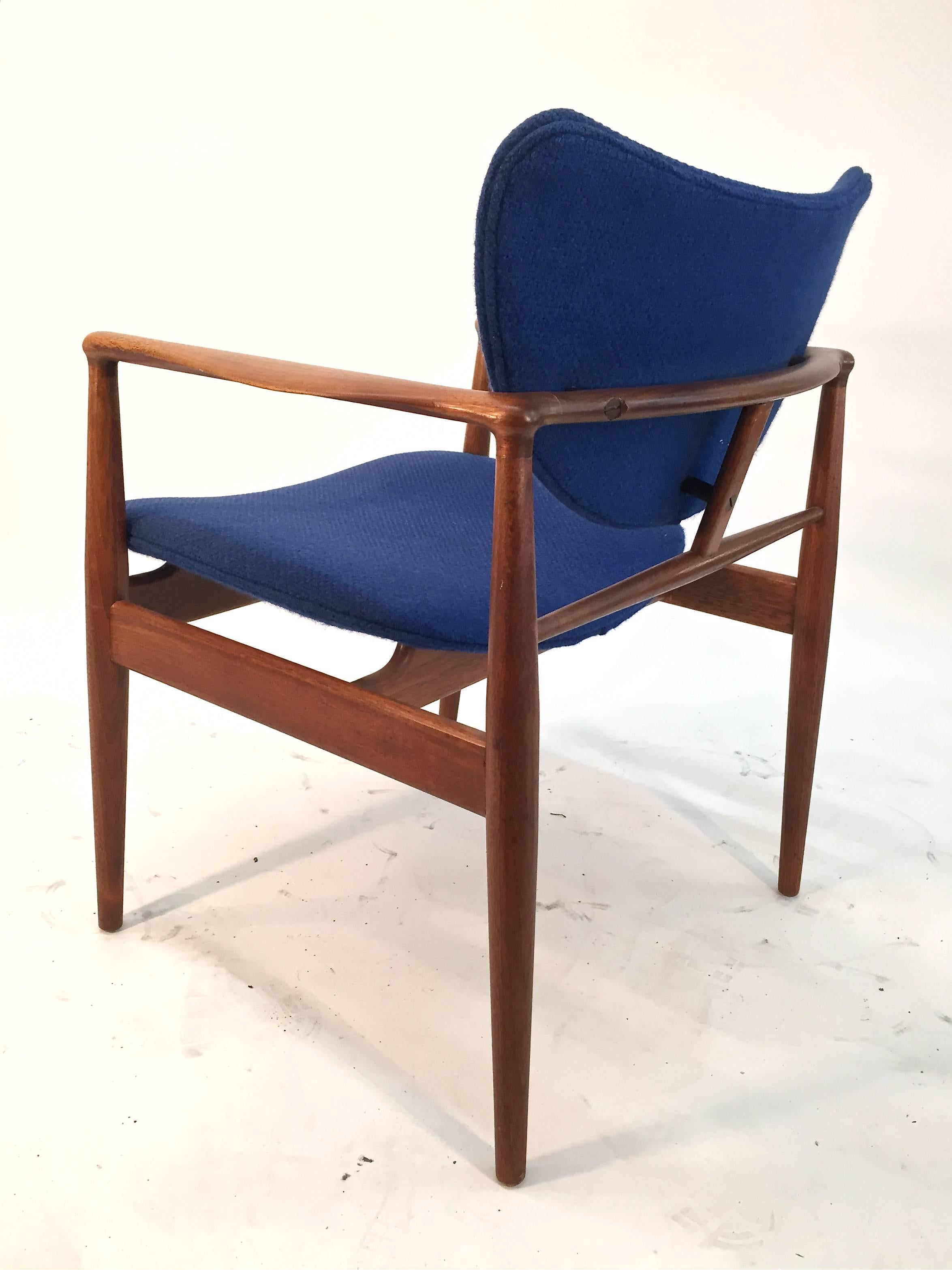 Mid-20th Century Finn Juhl Model 48 Open Armchair for Baker For Sale