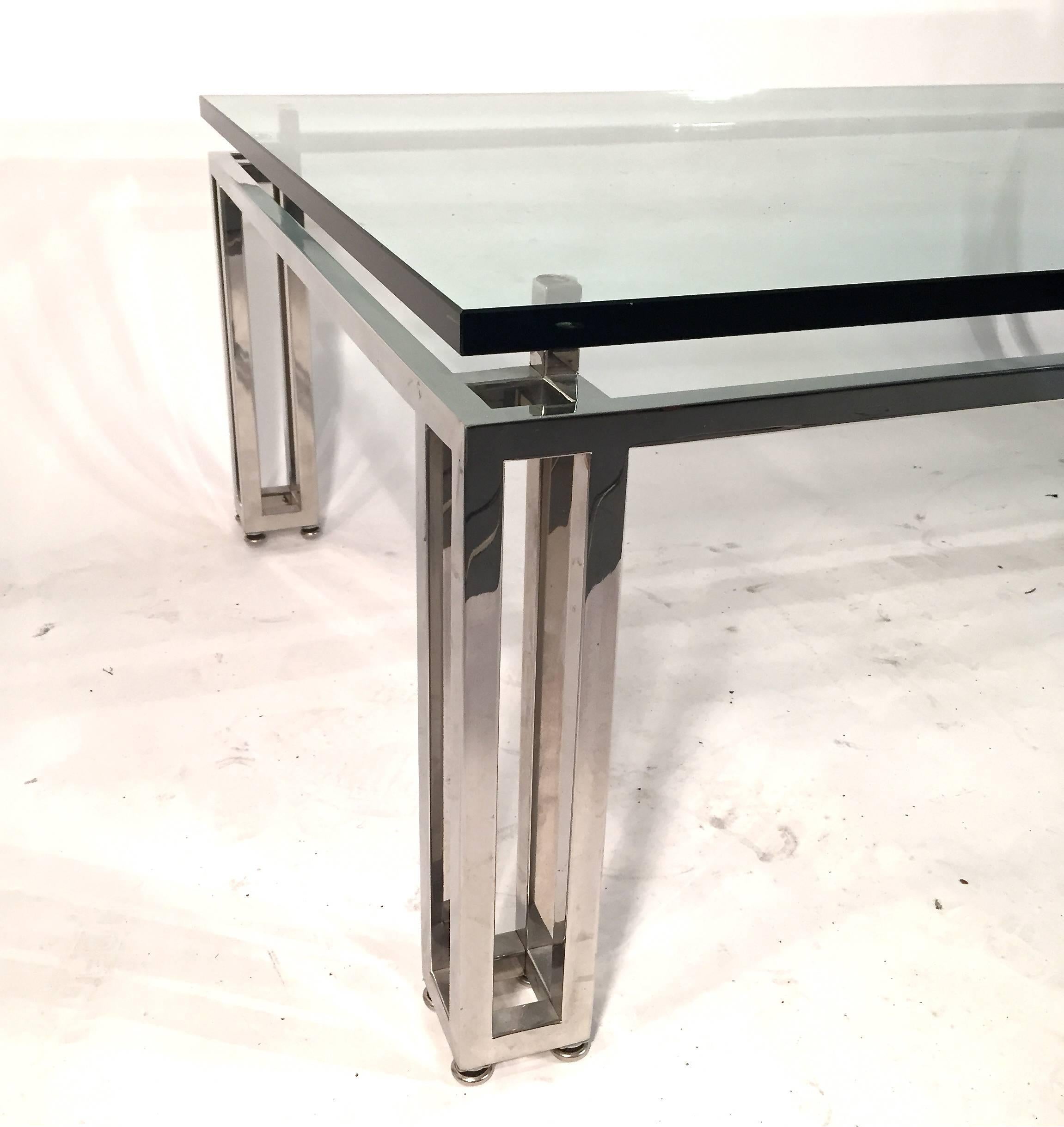 floating glass table
