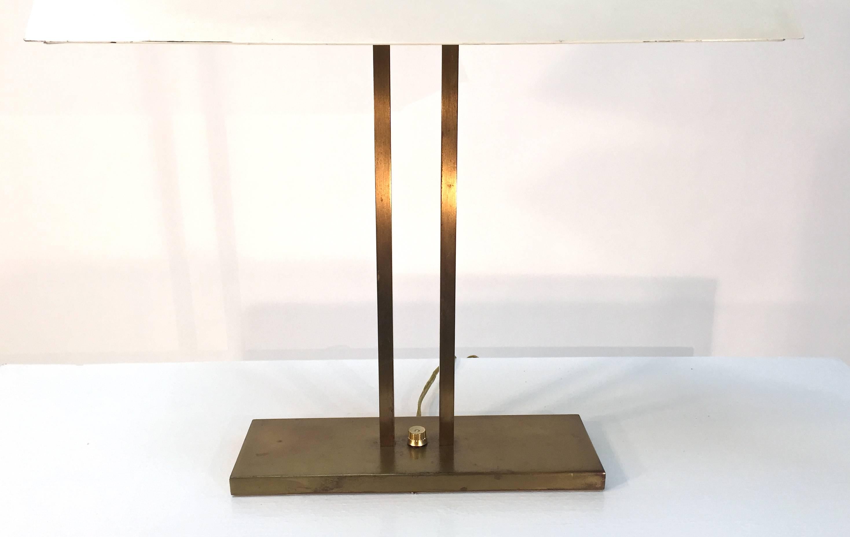 Mid-20th Century Greta Von Nessen Brass Desk Lamp For Sale