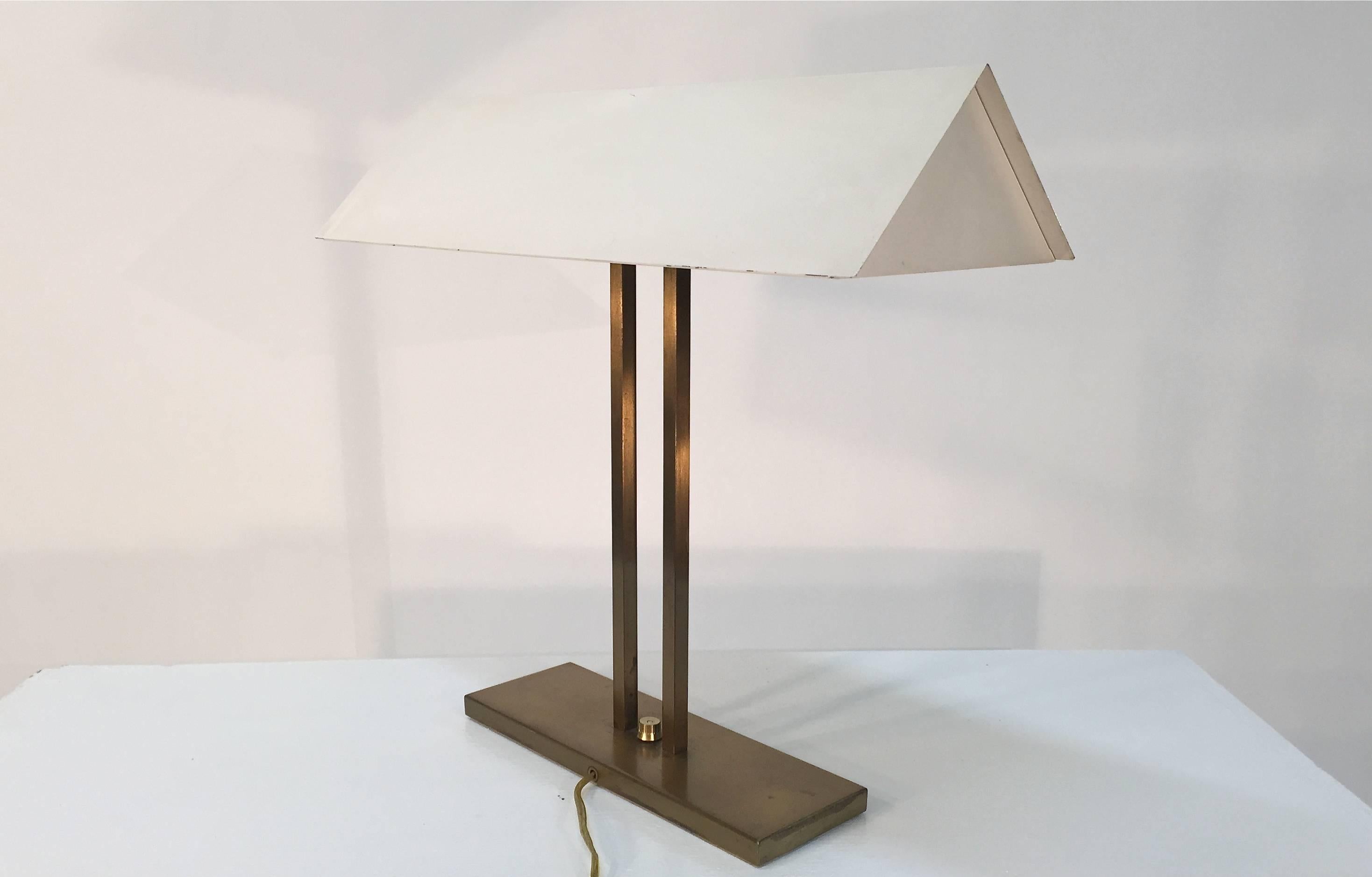 Greta Von Nessen Brass Desk Lamp For Sale 3