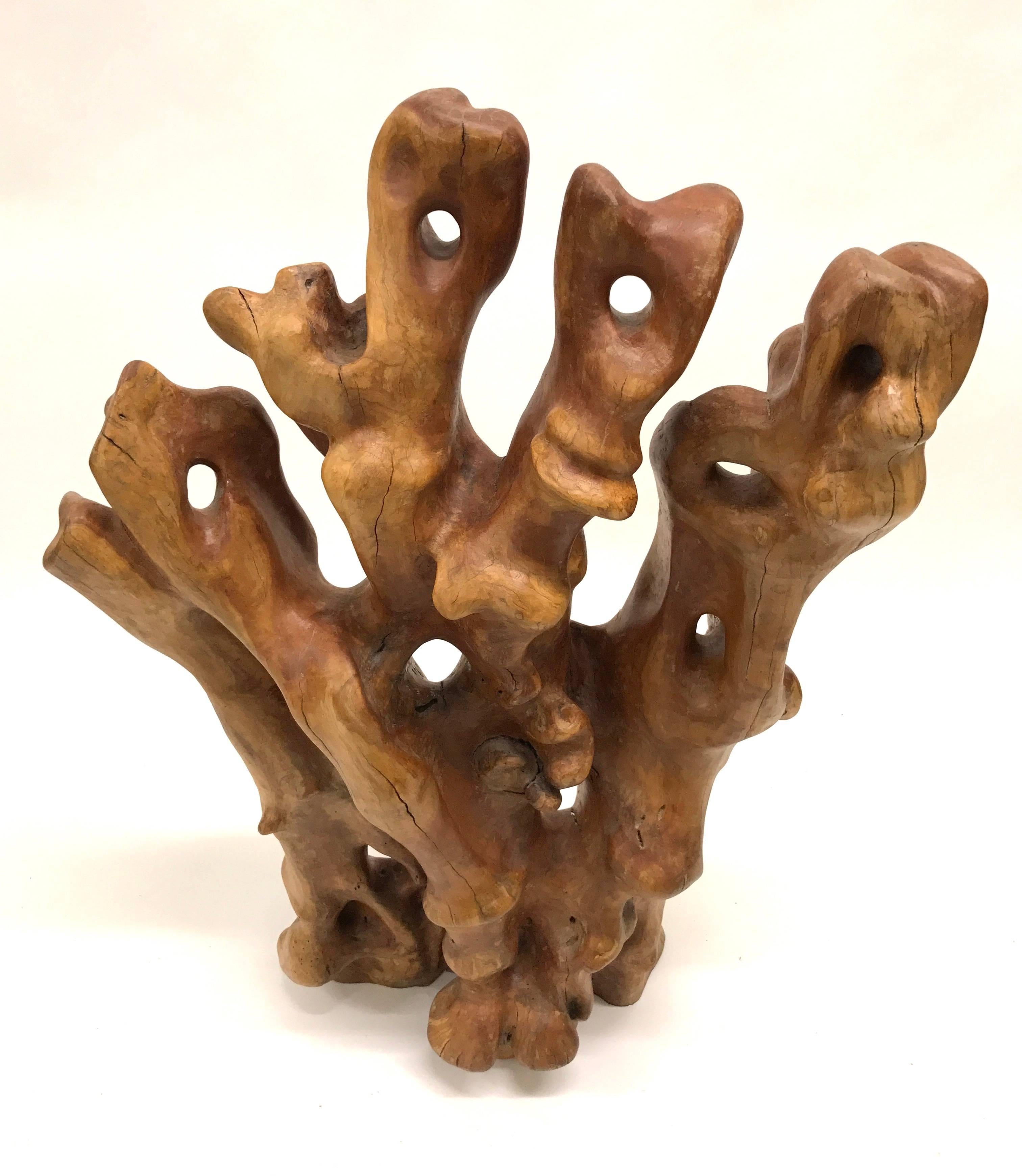Abstract Root Wood Sculpture In Good Condition For Sale In Lake Success, NY