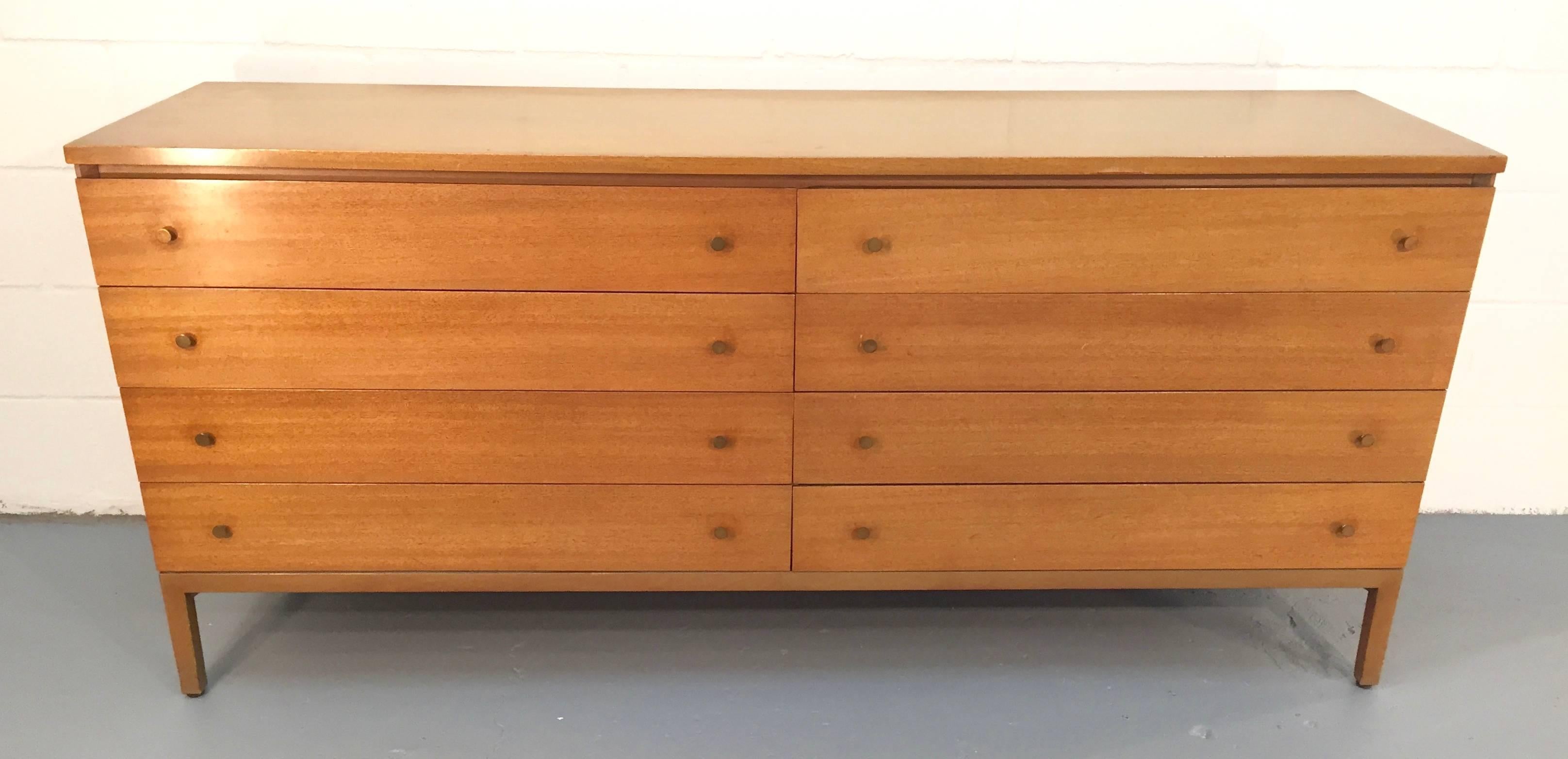 Chest of drawers with brass pulls by Paul McCobb for Calvin, USA, 1950s.