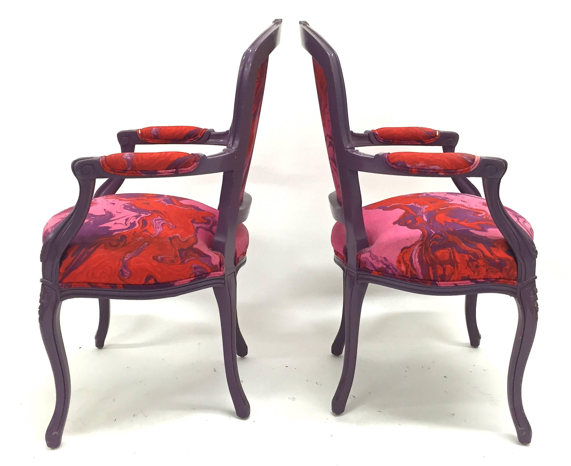 Mid-20th Century Pair of French Style Armchairs, circa 1960s For Sale