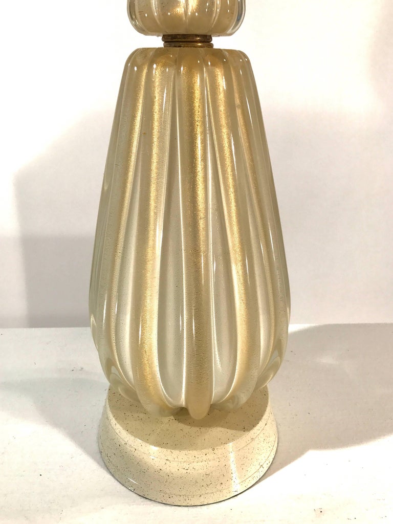 Mid-20th Century Midcentury Italian Murano Glass Table Lamp For Sale