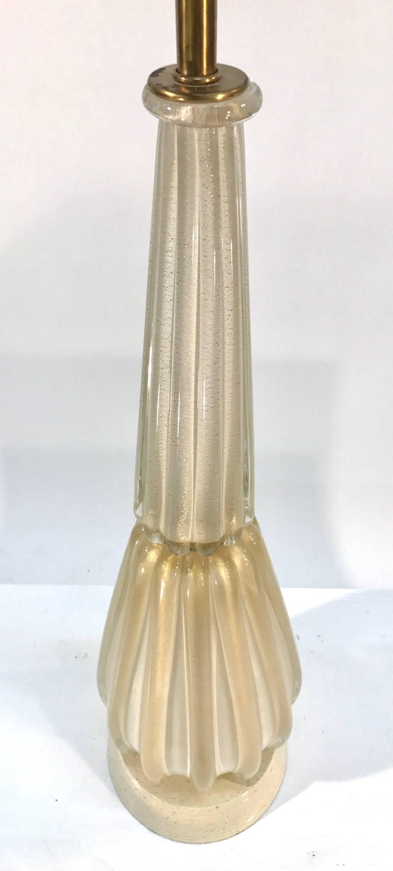 Midcentury Italian Murano Glass Table Lamp For Sale 3