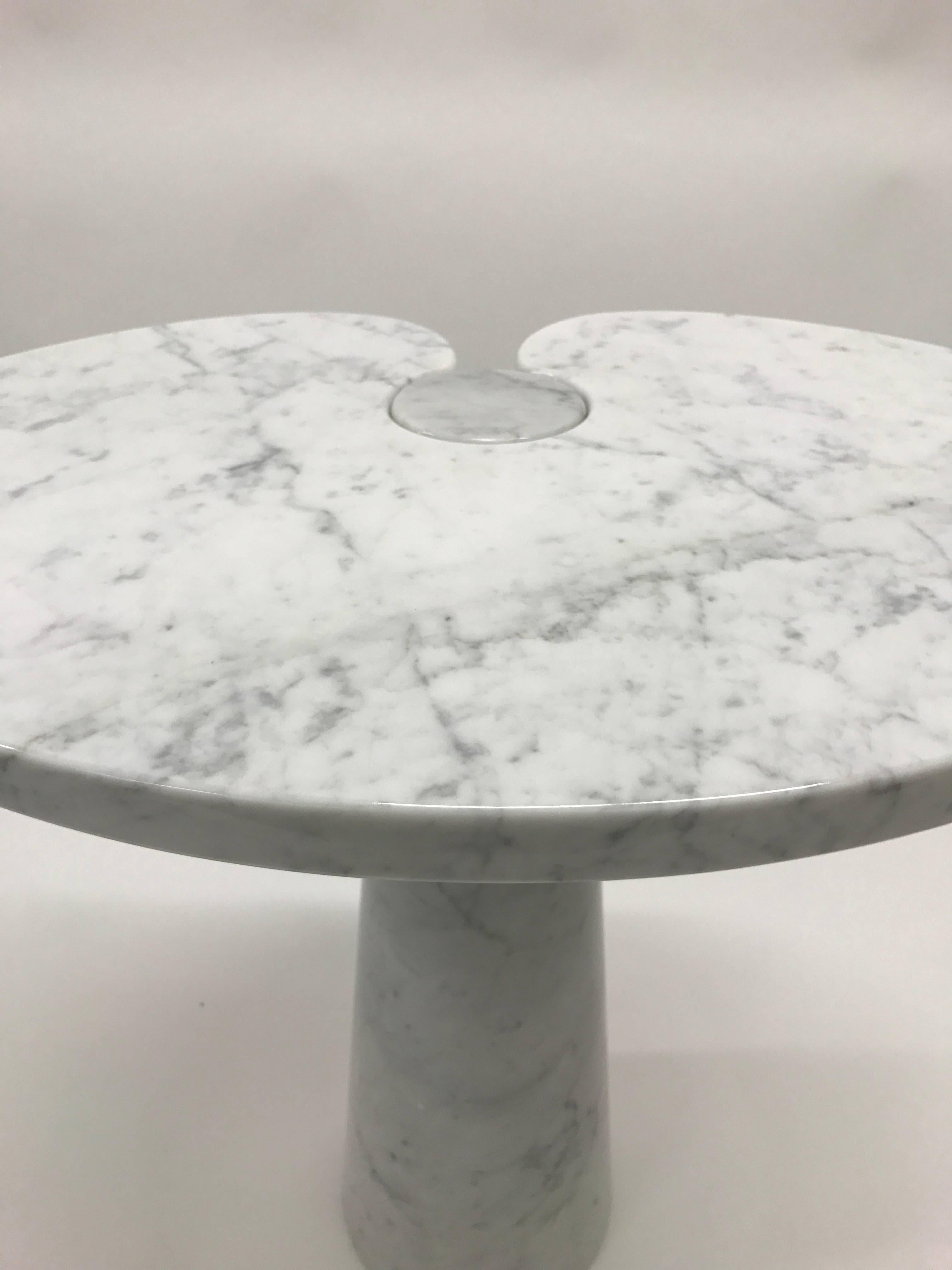 Angelo Mangiarotti Carrara Marble Eros Side Table For Sale 2