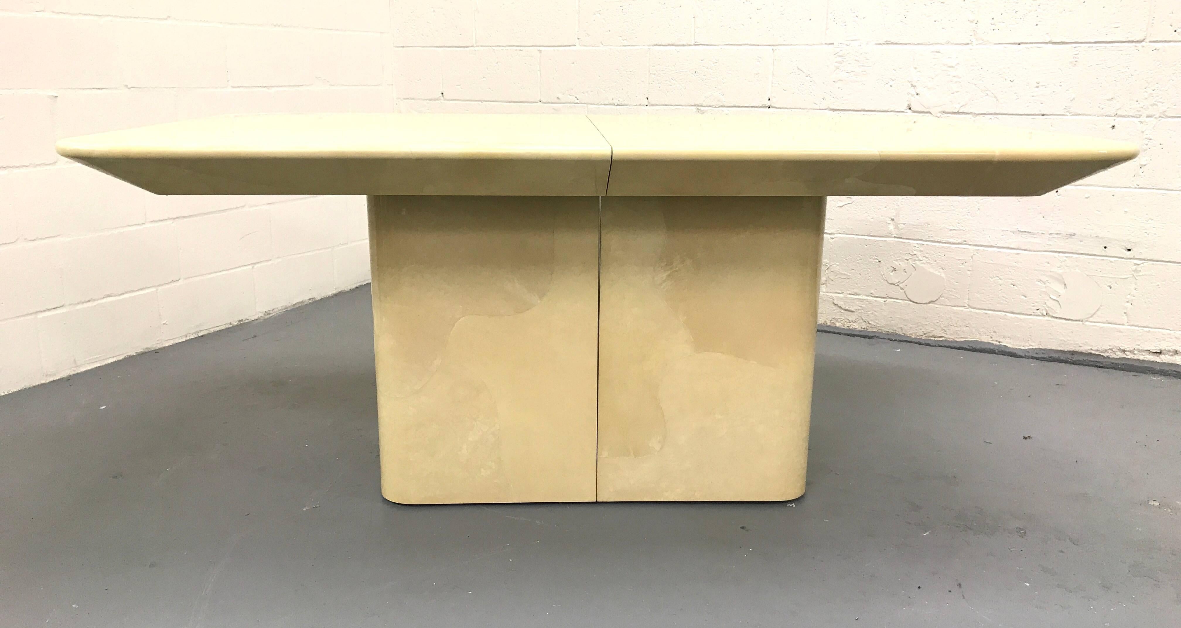 Late 20th Century Lacquered Goatskin Dining Table