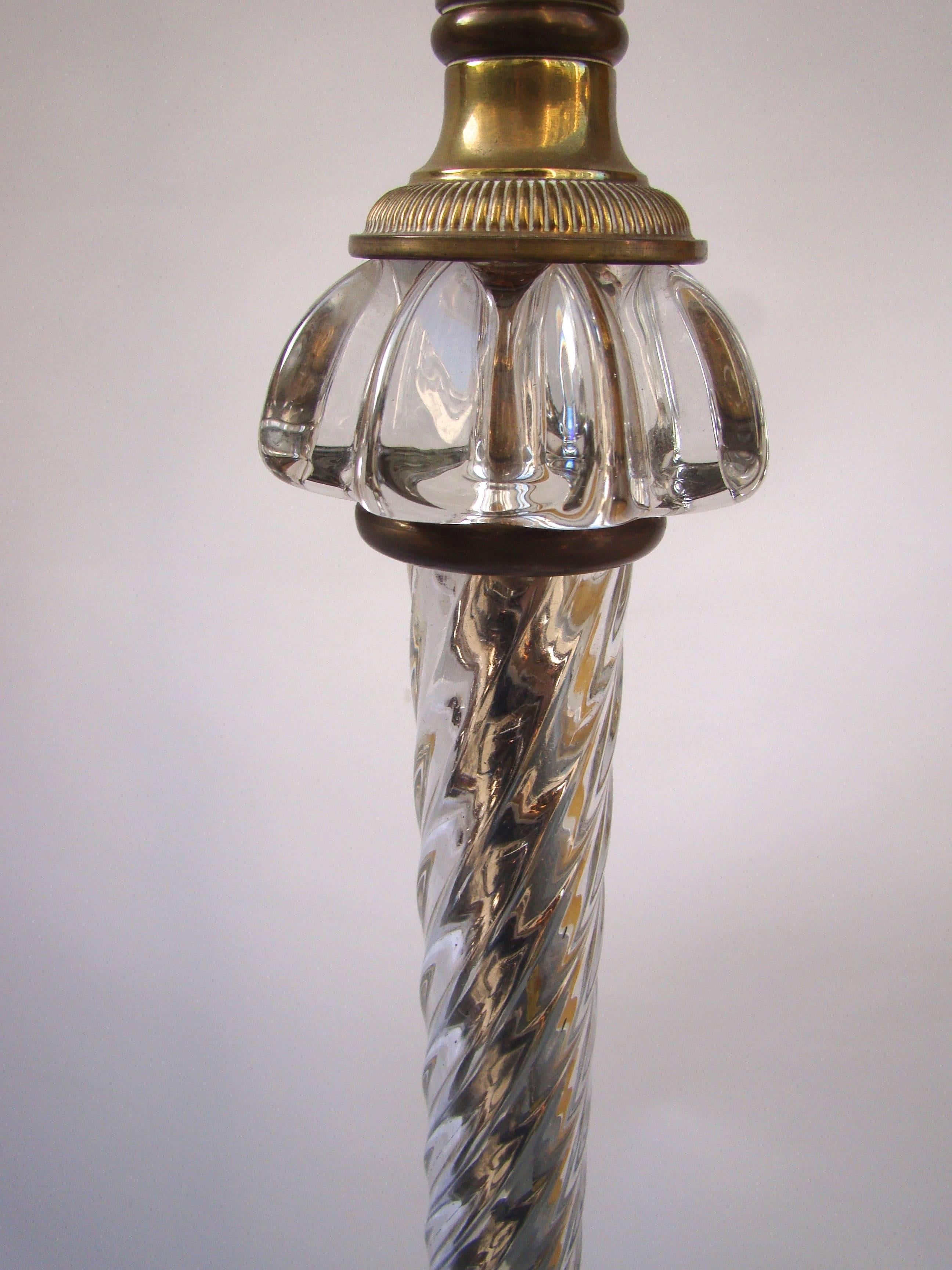 1950s French Crystal Floor Lamp 1