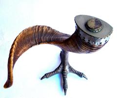 1970s Horn and Bronze Decorative Object by Anthony Redmile